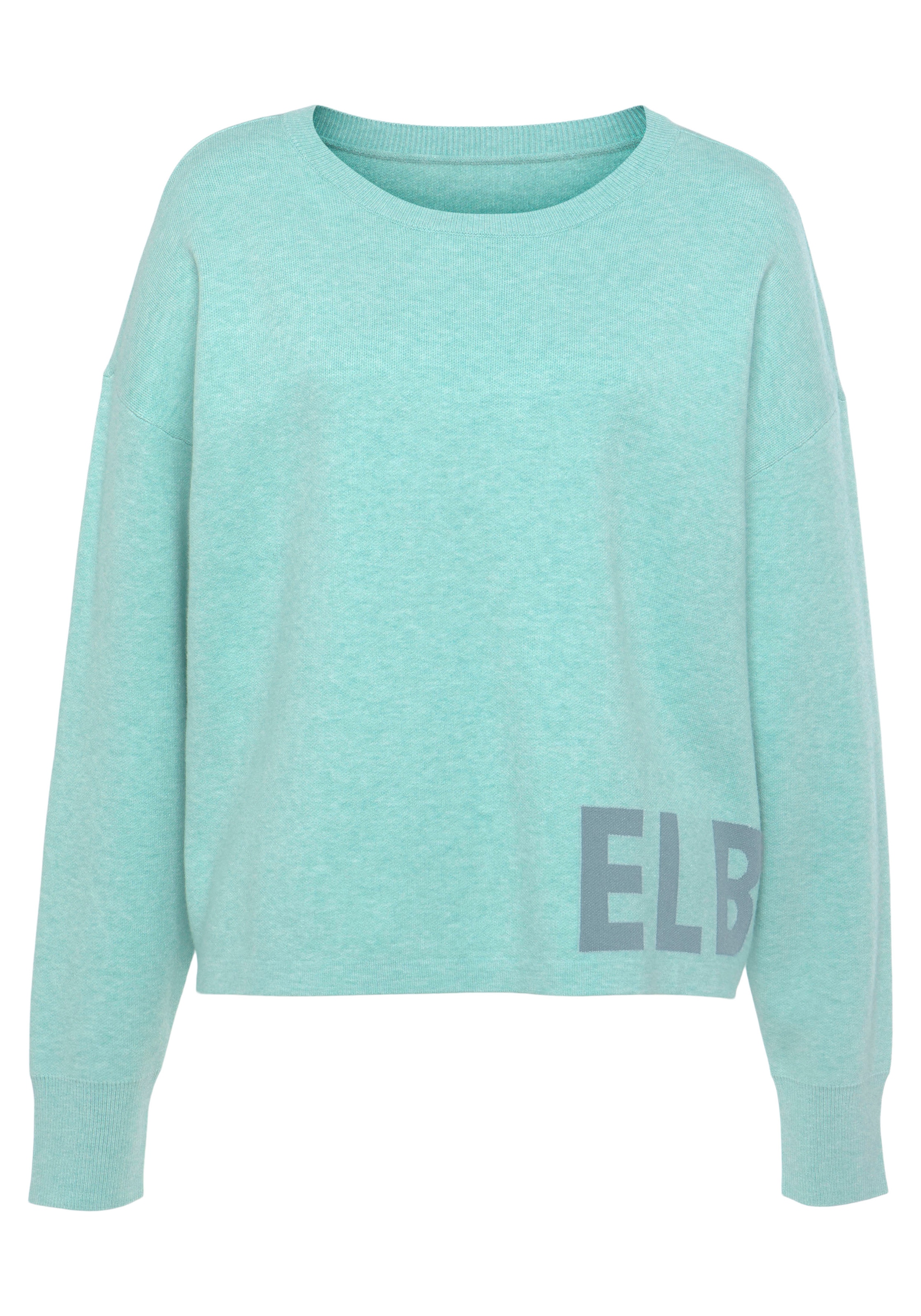 Elbsand Strickpullover »-Loungesweatshirt«, mit eingestricktem Logo