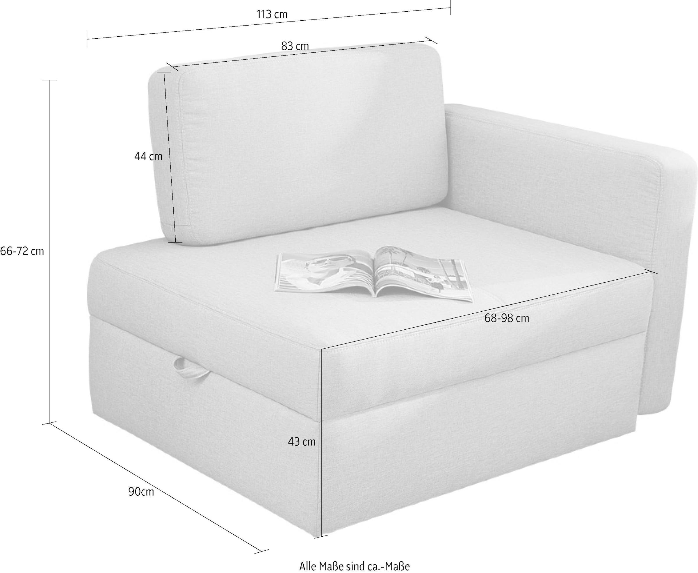Jockenhöfer Gruppe Sessel »Youngster«, platzsparend, verwandelbar in ein  Gästebett, Liegefläche 84x201 cm günstig kaufen