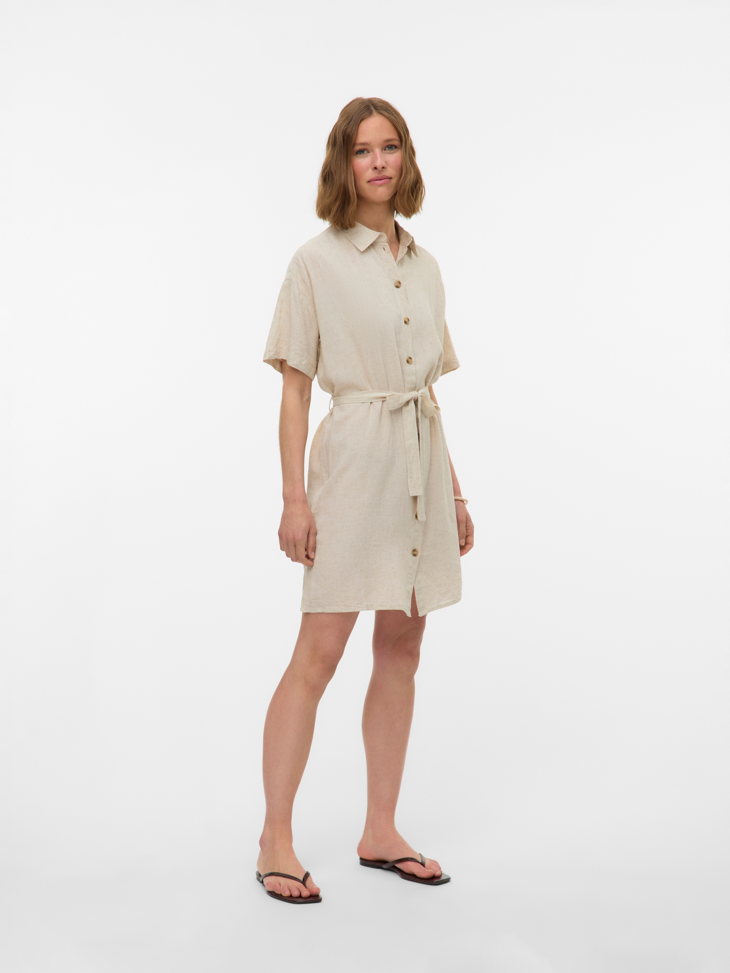 Vero Moda Blusenkleid »VMTHEA SS SHORT SHIRT DRESS WVN NOOS«, Sommerkleid