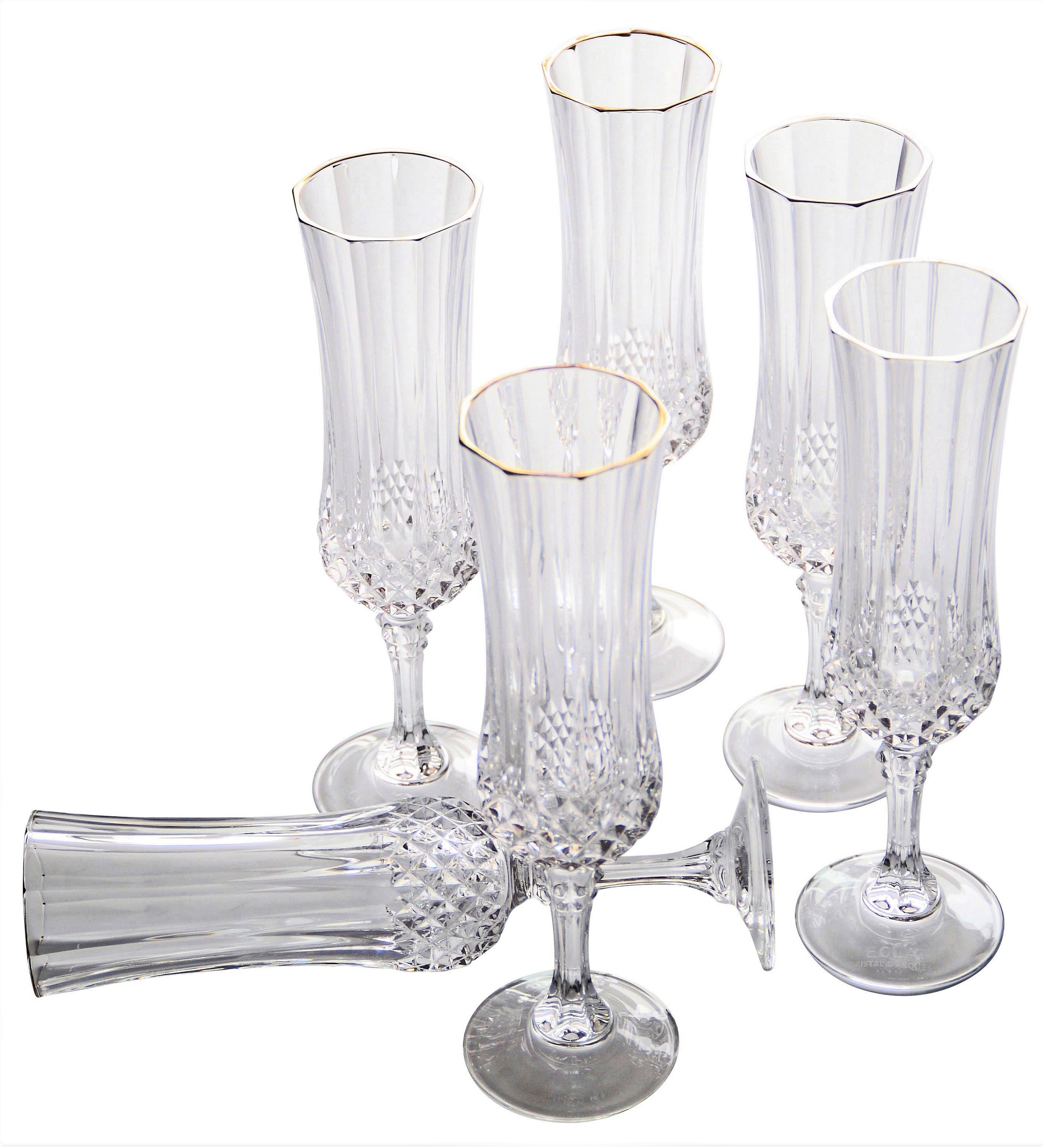 Sektglas "Goldfarbenen Line" (6-tlg.)