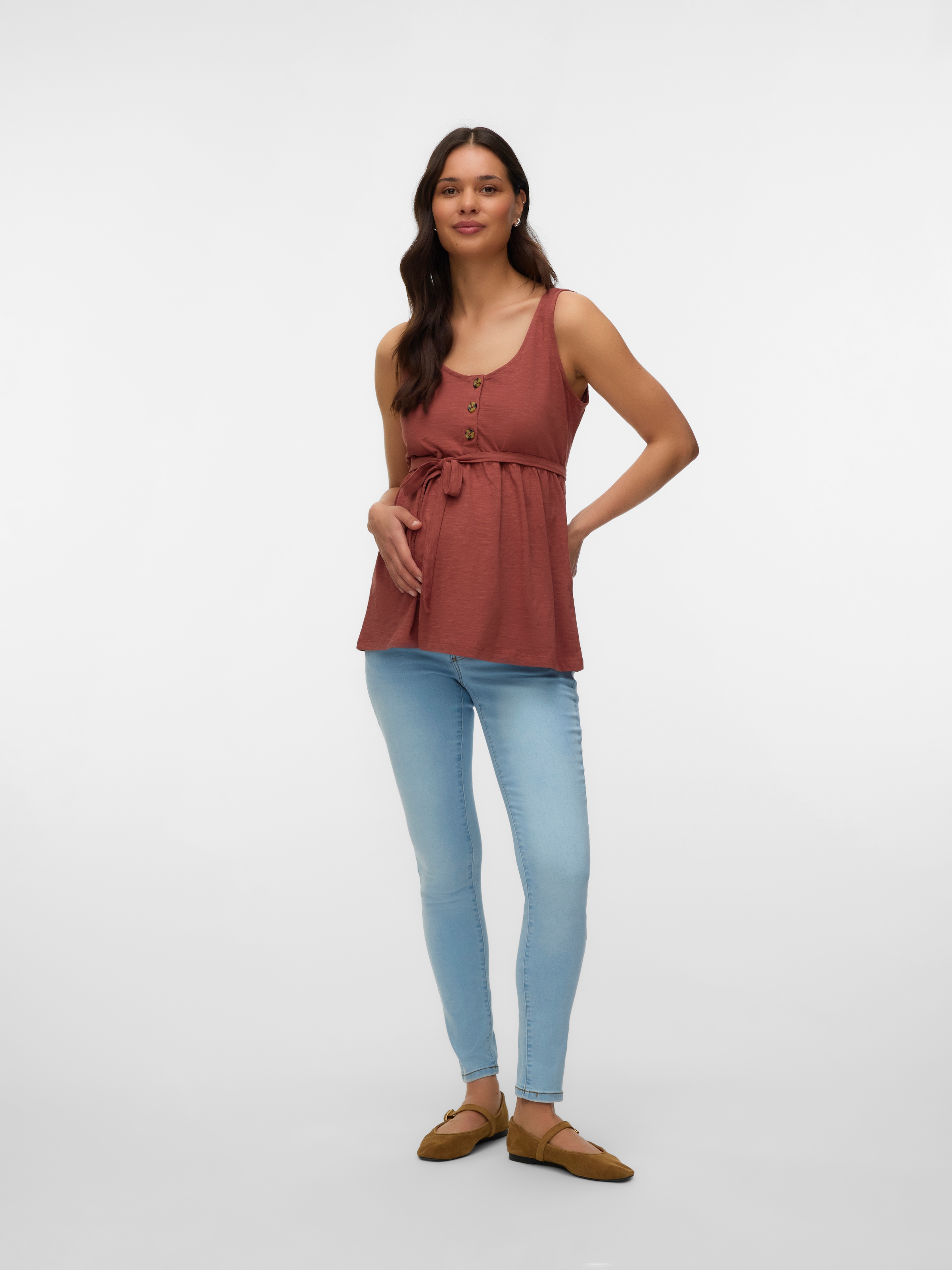 Mamalicious T-shirt de grossesse »MLEVI LIA SL JRS TOP 2F NOOS« Baumwolle, regular fit