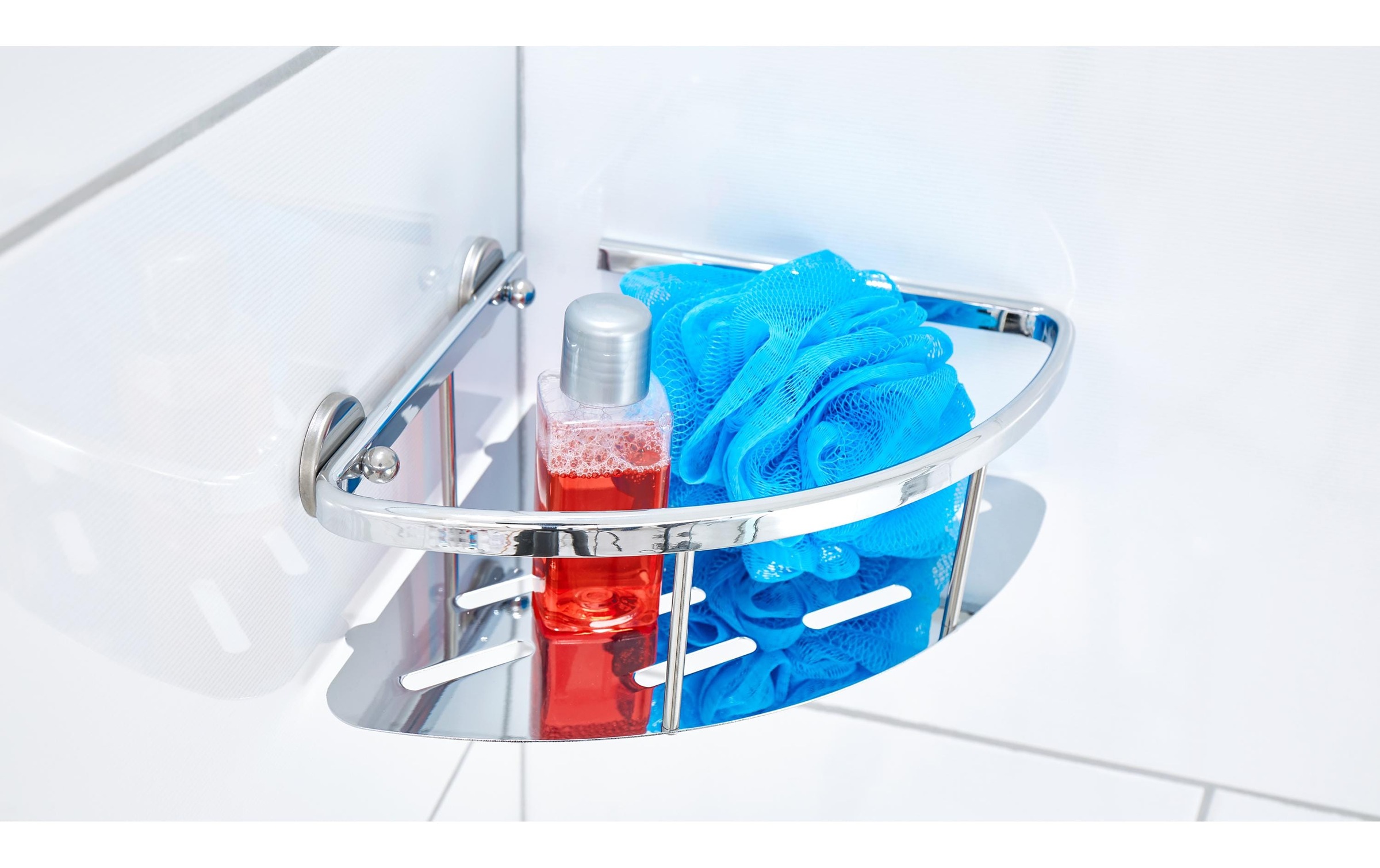 Tesa, tesa Badregal »Aluxx einstöckig, offen«, silberfarben, Aluminium, B/H/T: 25 cm x 9,2 cm