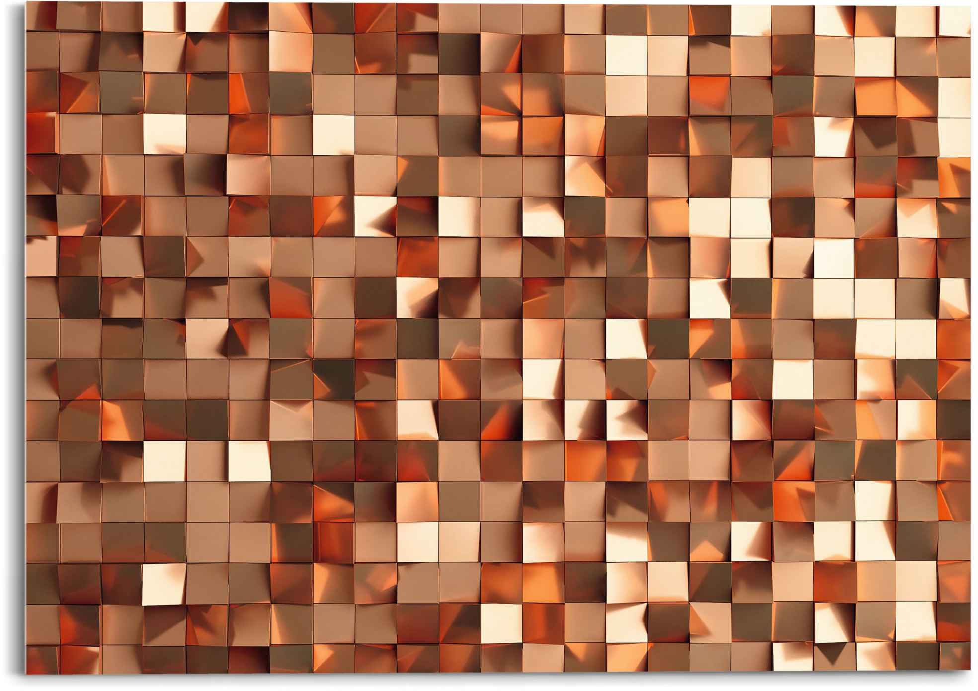 Image of Reinders! Glasbild »Glasbild Kubistisch Gold Kunst - Quadratisch«, Muster, (1 St.) bei Ackermann Versand Schweiz