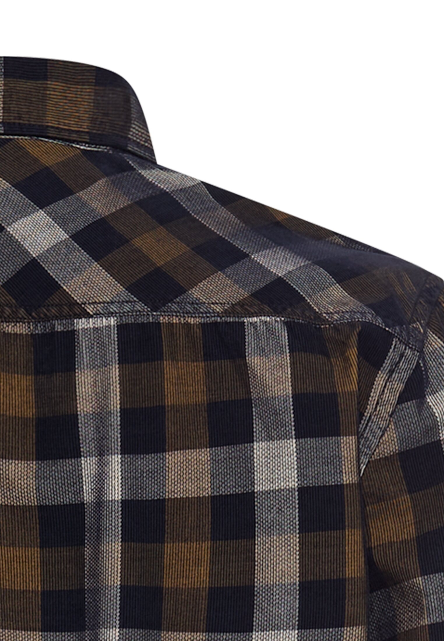 camel active Karohemd langarm, mit Button-Down-Kragen