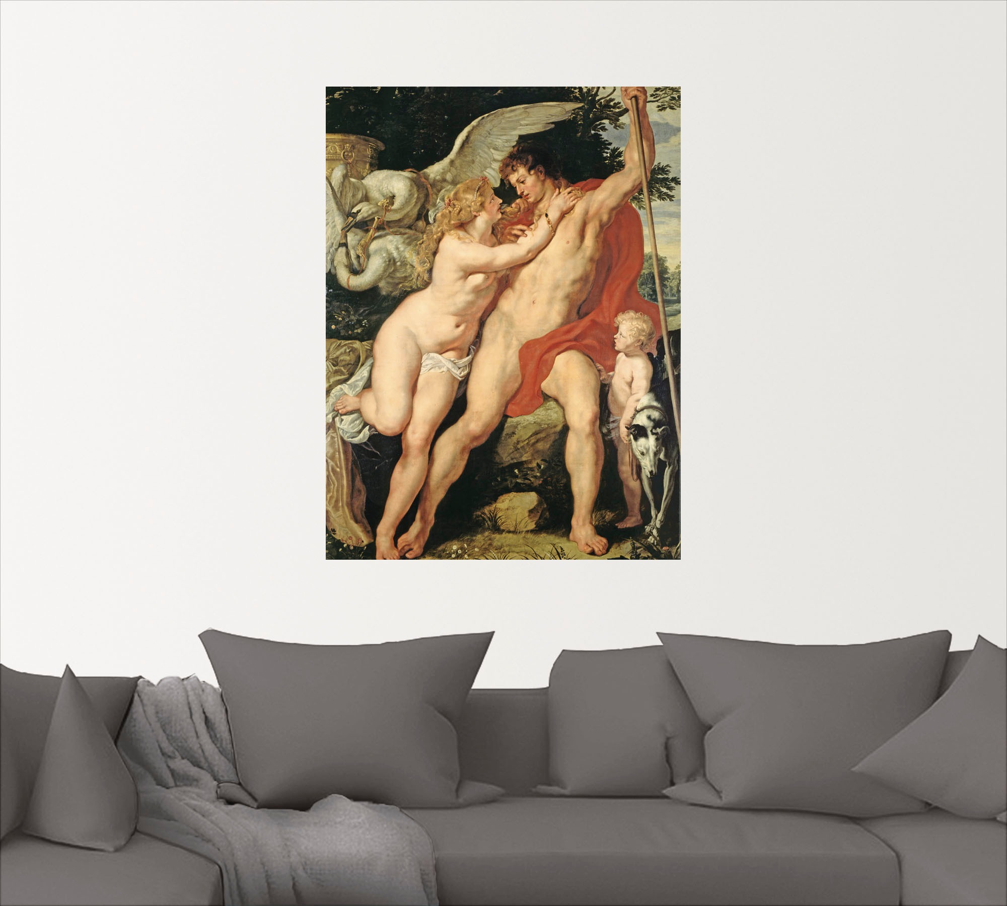 Artland Wandbild »Venus und Adonis. Um 1610«, Paar, (1 St.), als Leinwandbild, Wandaufkleber in verschied. Grössen