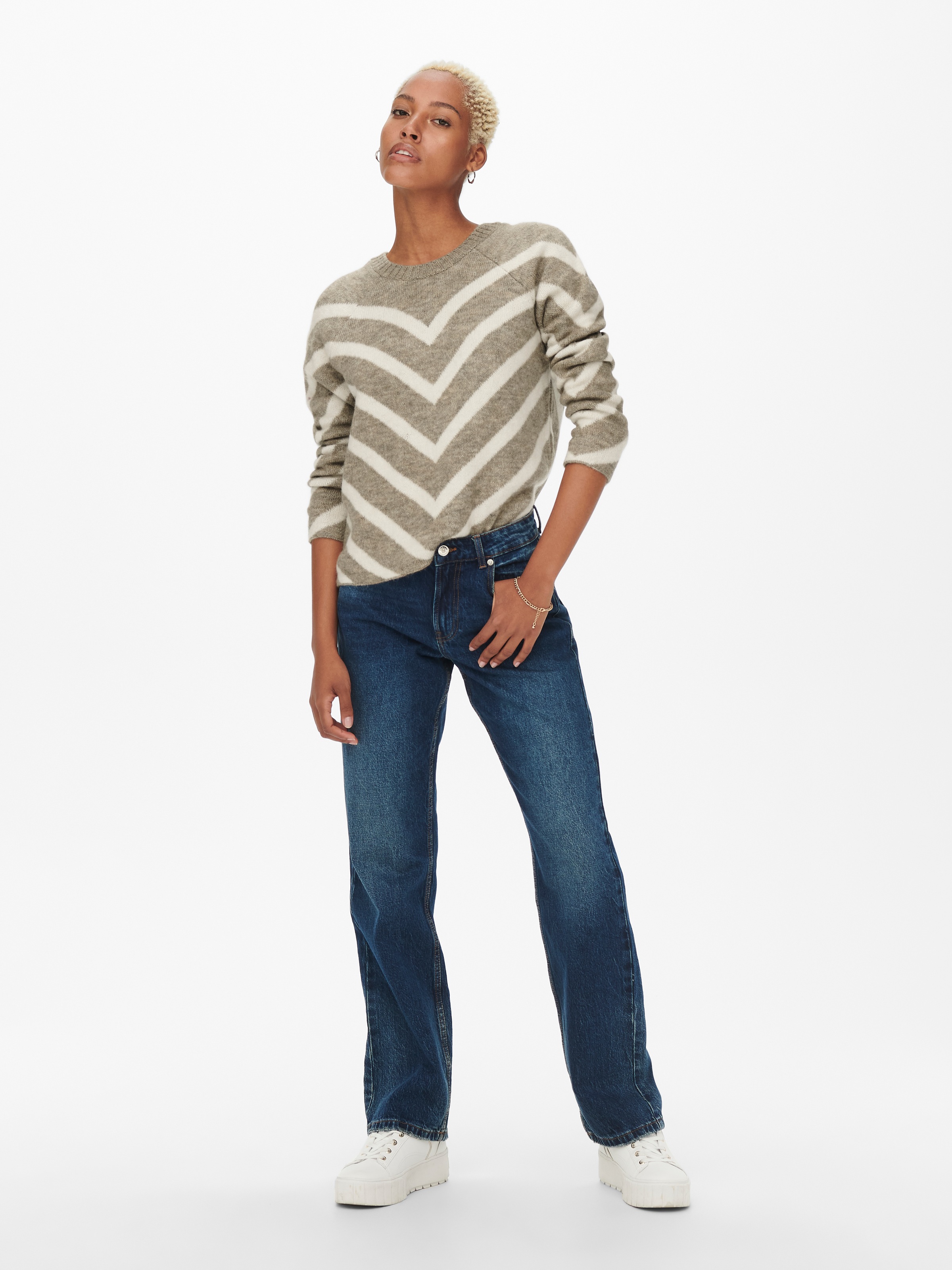 ONLY Strickpullover »ONLELIZA L/S PULLOVER KNT NOOS« Kunstfaser, regular fit