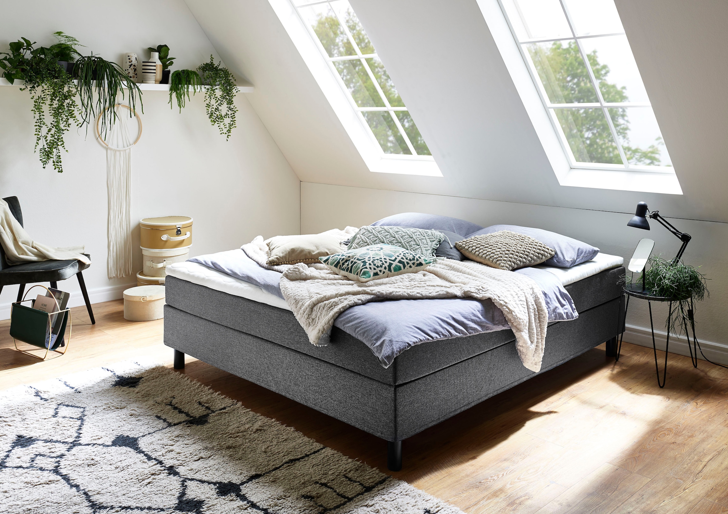 Image of ATLANTIC home collection Boxbett "Happy" ohne Kopfteil, mit Topper, wahlweise mit oder ohne Bettwaren