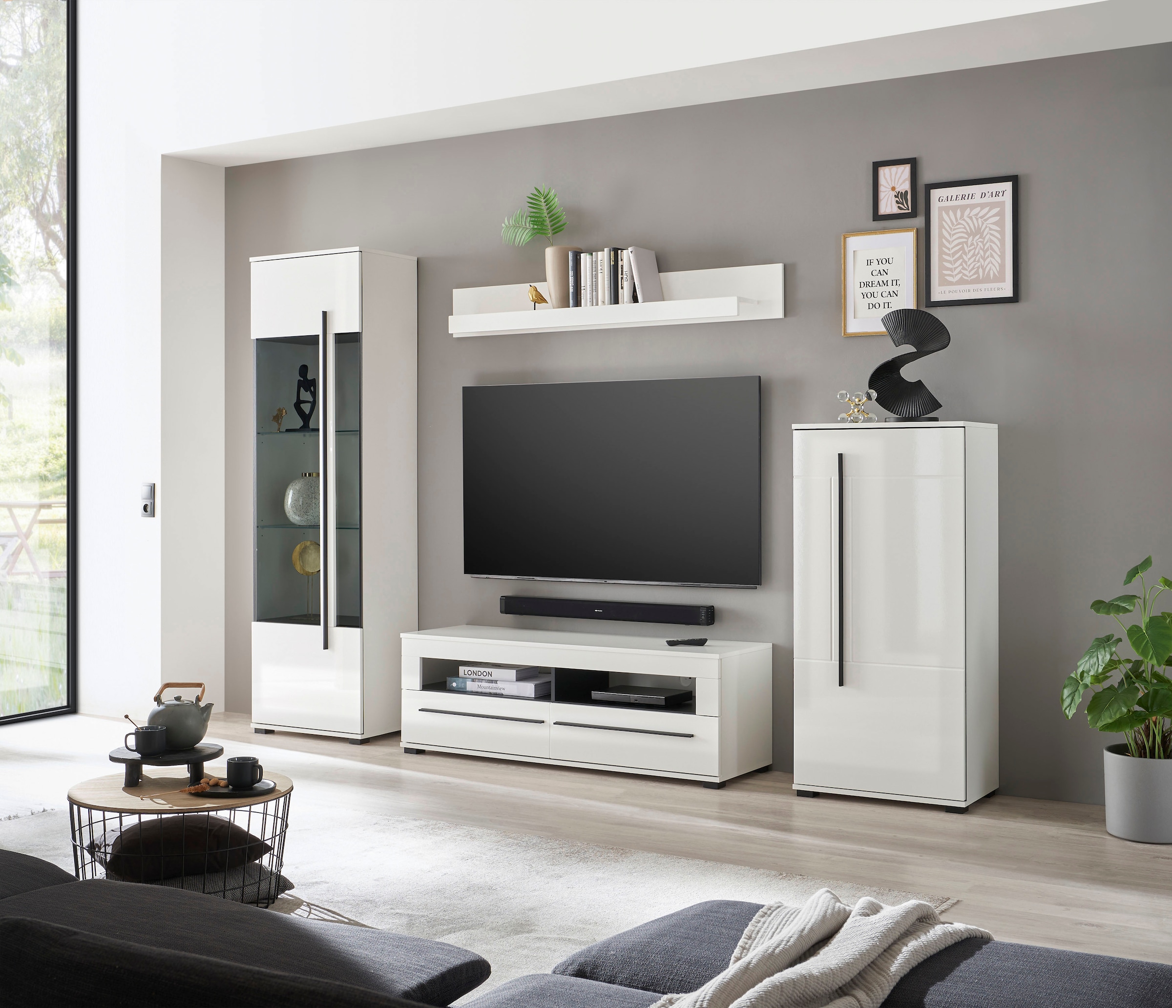 Image of Home affaire Wohnwand "Cantara, moderne Anbauwand, Komplettset" Set, 4 Stk. tlg.