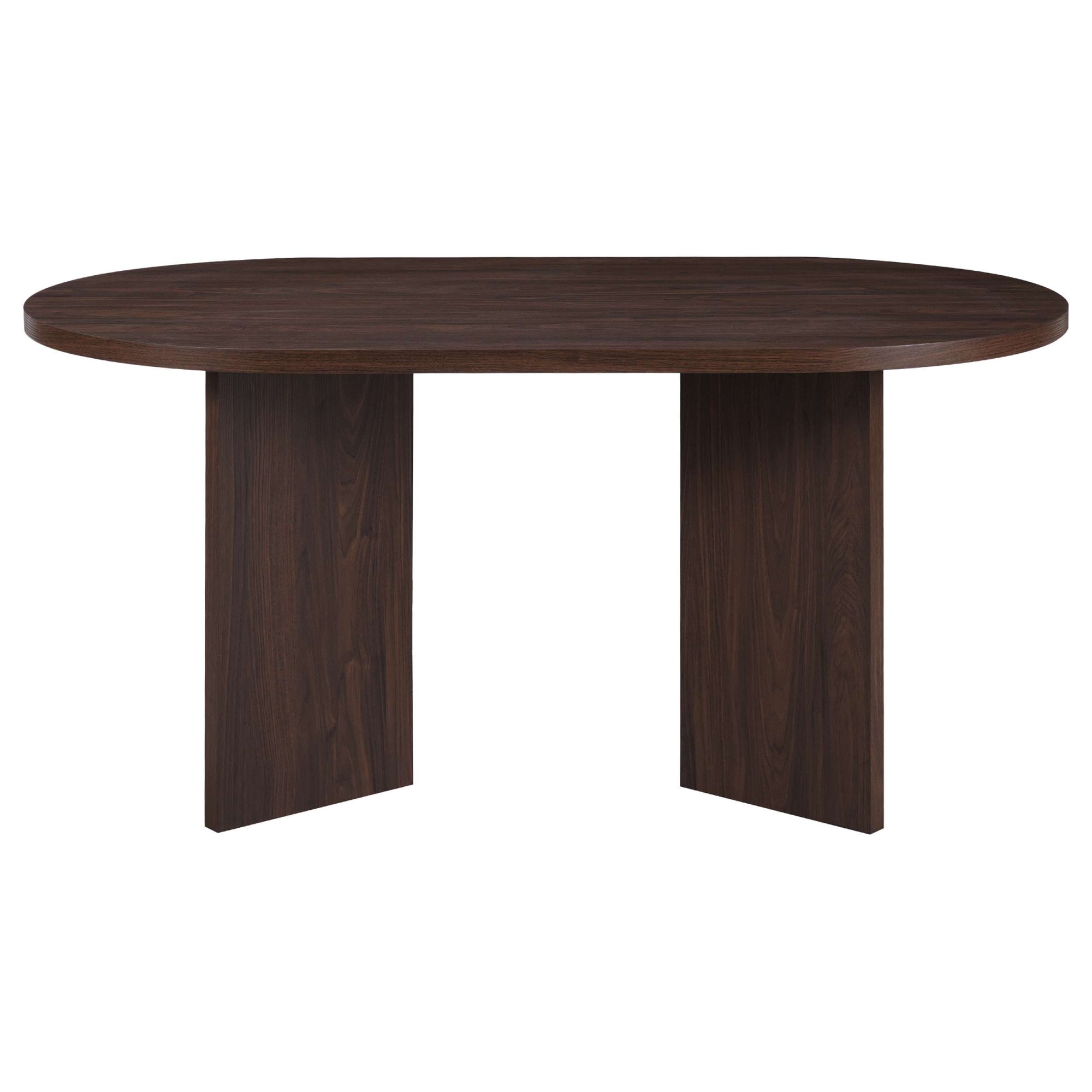GOODproduct Table de salle à manger »Callii« ovale, plateau de table fixe en élégante imitation bois, différentes tailles