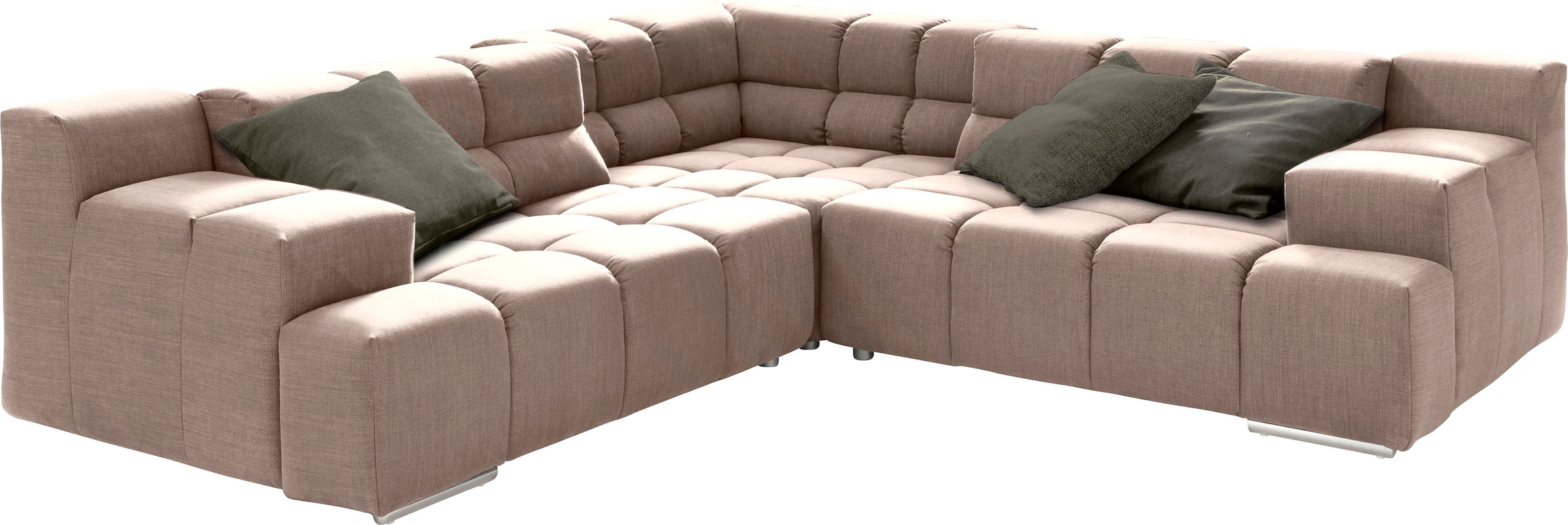 designwerk Ecksofa »Temple L-Form, tolles Designsofa«, mit Sitztiefenverstellung