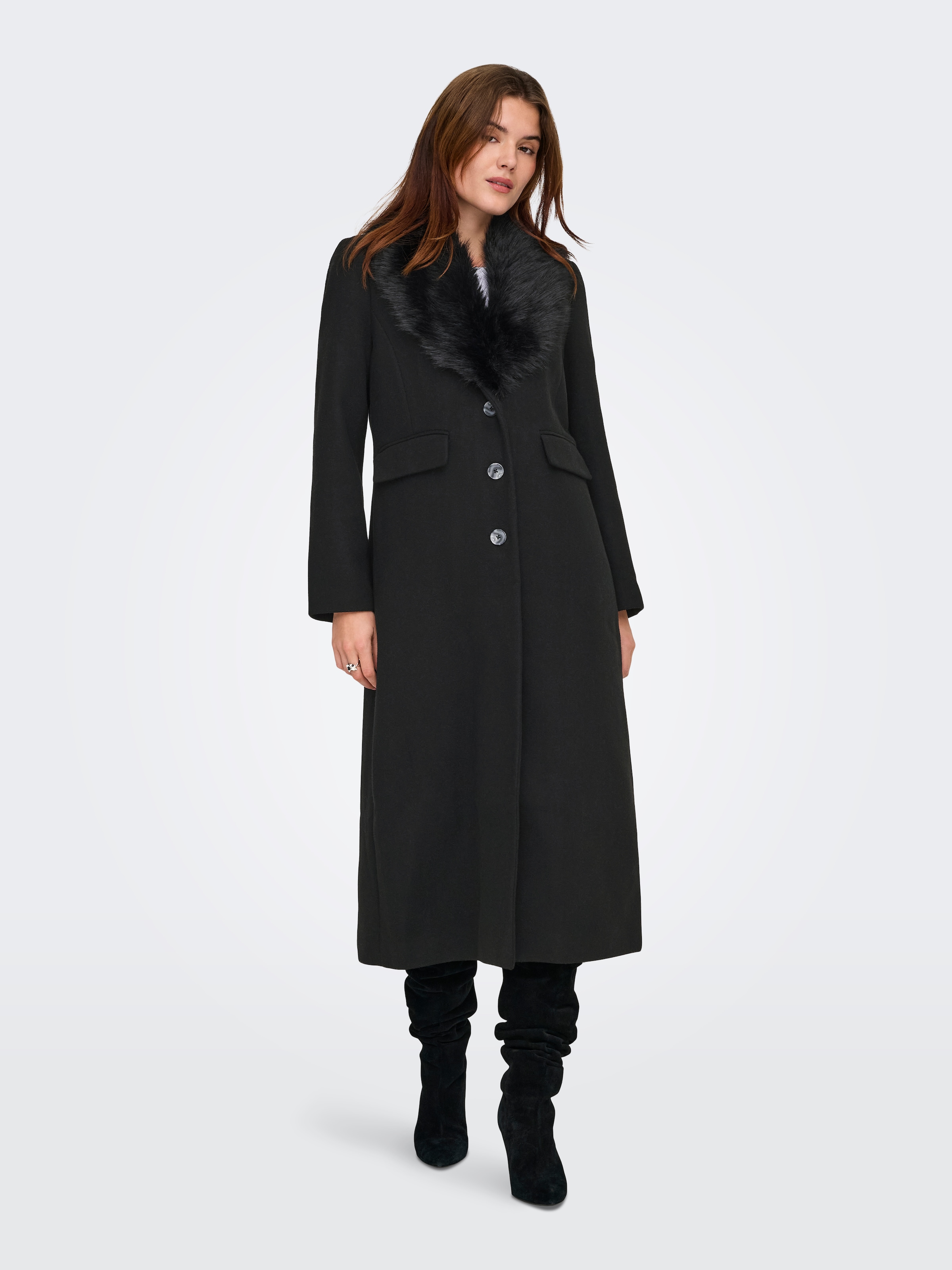 ONLY Manteau long »ONLANNIE LIFE FUR COLLAR COAT CC OTW«
