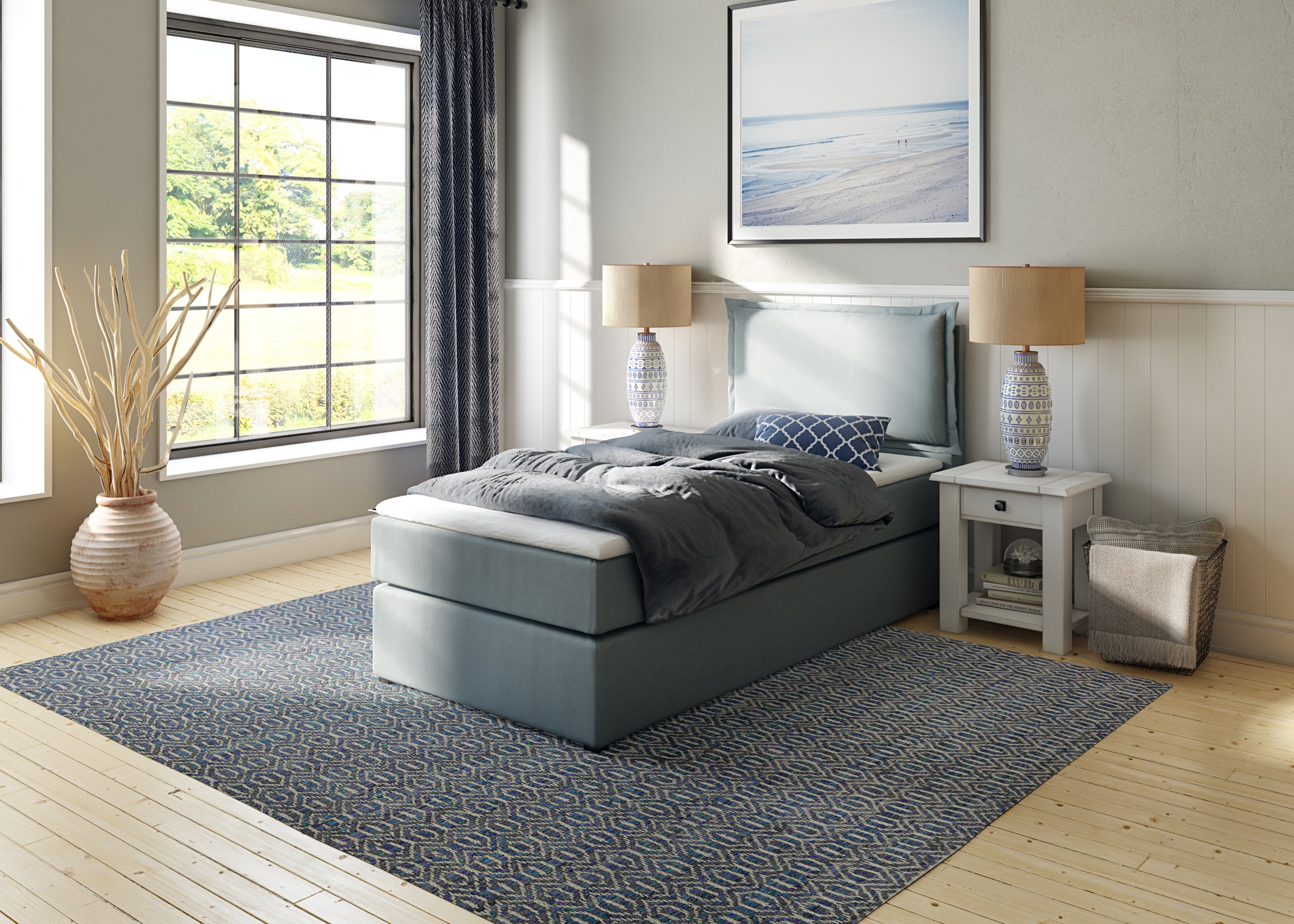 Home affaire Boxspringbett »Lysann« 5fach verstellbares Kopfteil, in 4 Breiten, 3 Matratzenarten