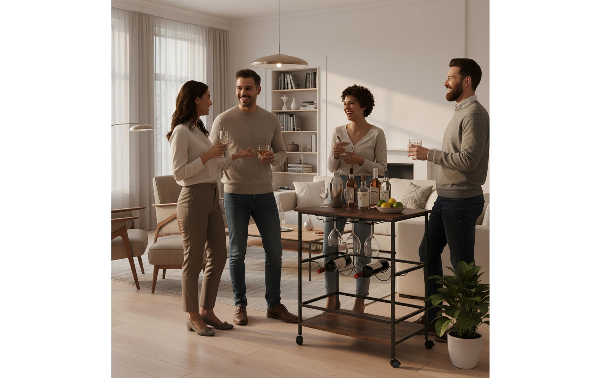 relaxdays Servierwagen »82 x 60 x 45 cm«