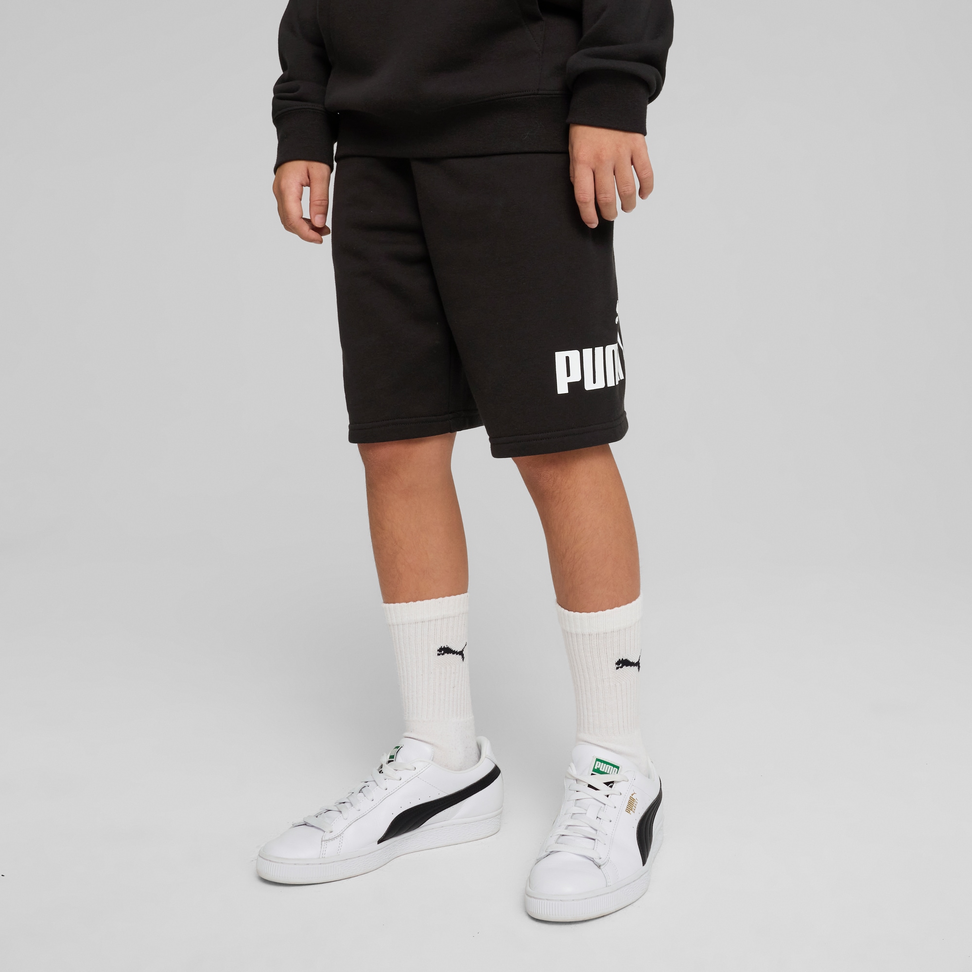 Image of PUMA Trainingsshorts "ESS NO. 1 LOGO SHORTS TR B" mit Eingrifftaschen, elastischer Bund, für Jugendliche