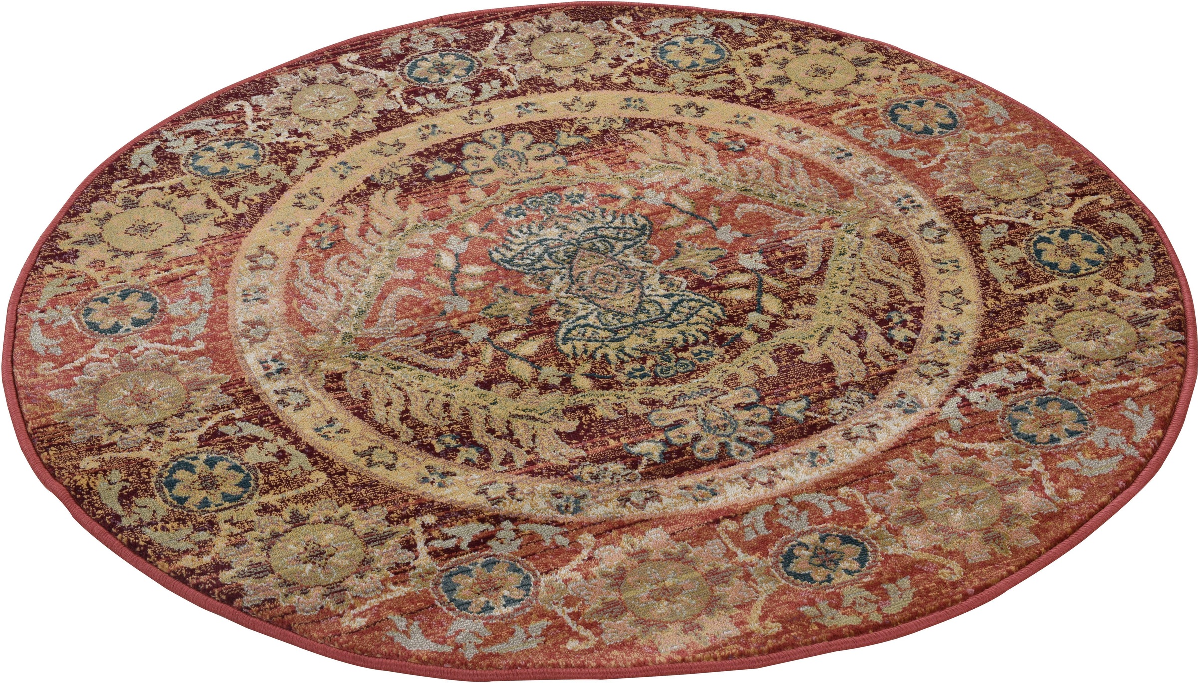 Image of THEKO Teppich »Gabiro 3070«, rund, 10 mm Höhe, Kurzflor, klassisches Design, ideal im Wohnzimmer & Schlafzimmer bei Ackermann Versand Schweiz