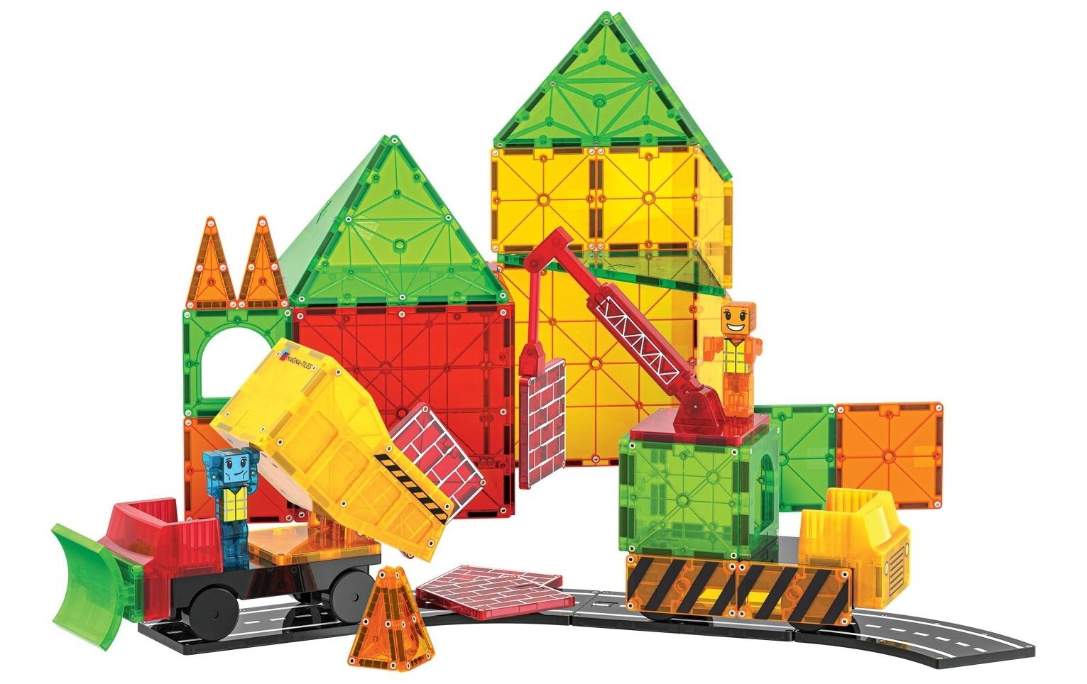 Spielbausteine »Magna-Tiles Baustelle XL 50-teilig«, (50 St.)