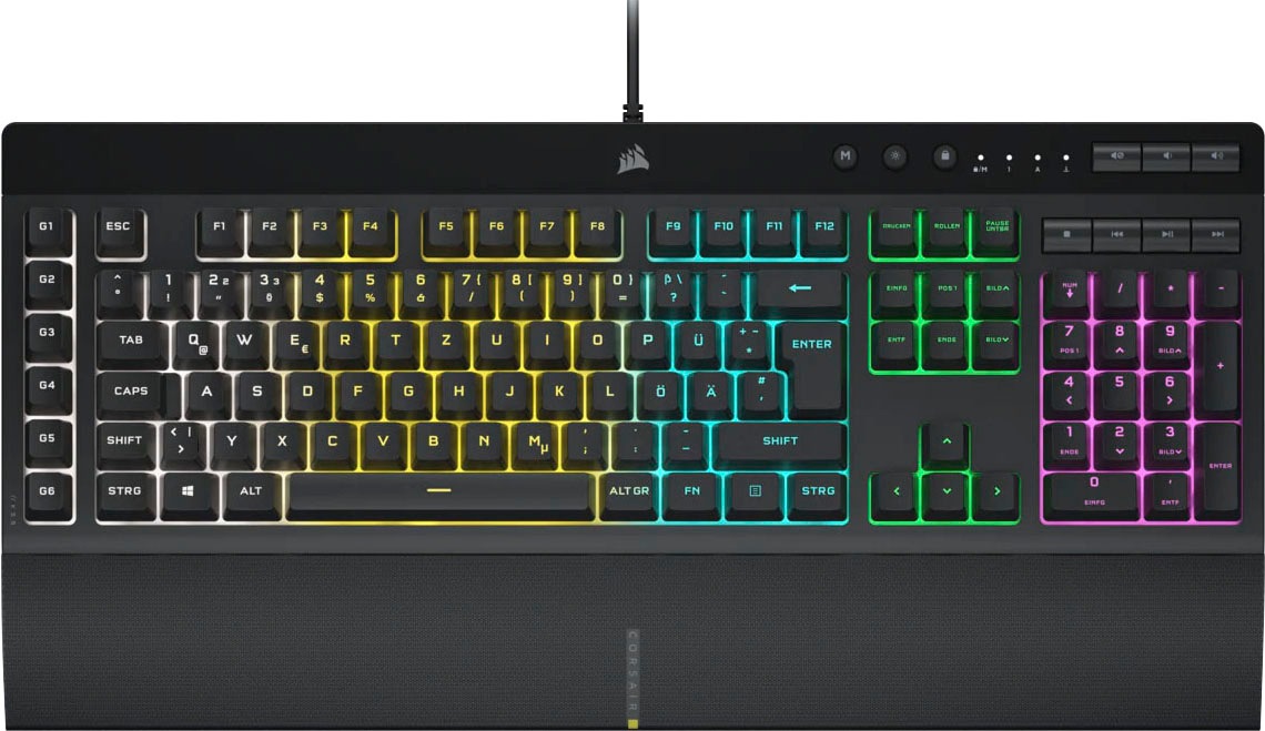 Corsair Gaming-Tastatur »K55 RGB PRO«, (Ziffernblock-USB-Anschluss-Fn-Tasten)