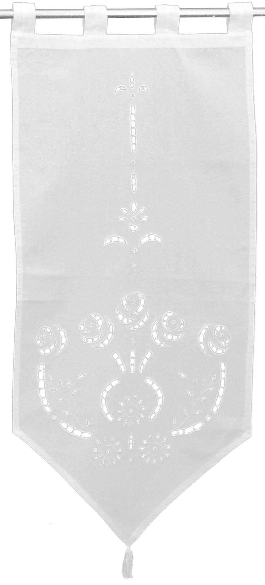 Image of HOSSNER - ART OF HOME DECO Scheibengardine "Ortler" Schlaufen 1 Stk. tlg.