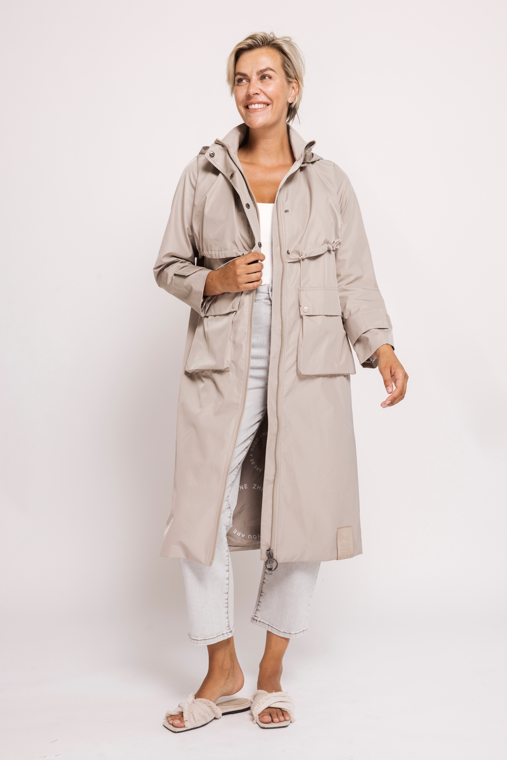 Zhrill Manteau fonctionnel »ZHCOSIMA Mantel« mit Kapuze und Reissverschluss