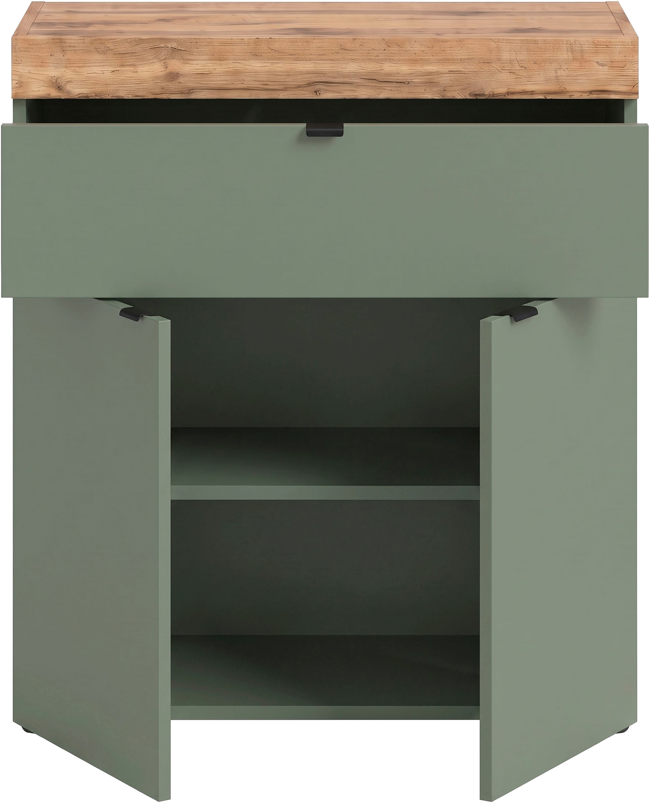 GOODproduct Kommode »MAMBO II, Breite 77cm, 2 Türen, 1 Einlegeboden, 1 Schubkasten« 1 Stk. tlg. Kommode, Anrichte, Wohnzimmer, Schlafzimmer