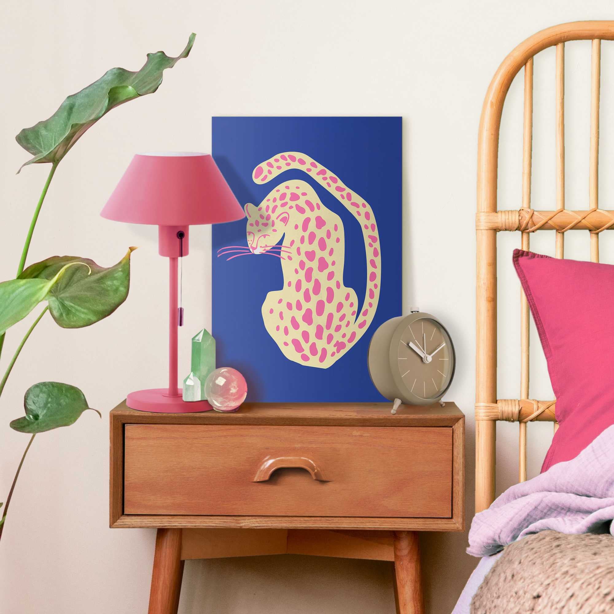 Image of Reinders Leinwandbild "Blue Pink Cat"