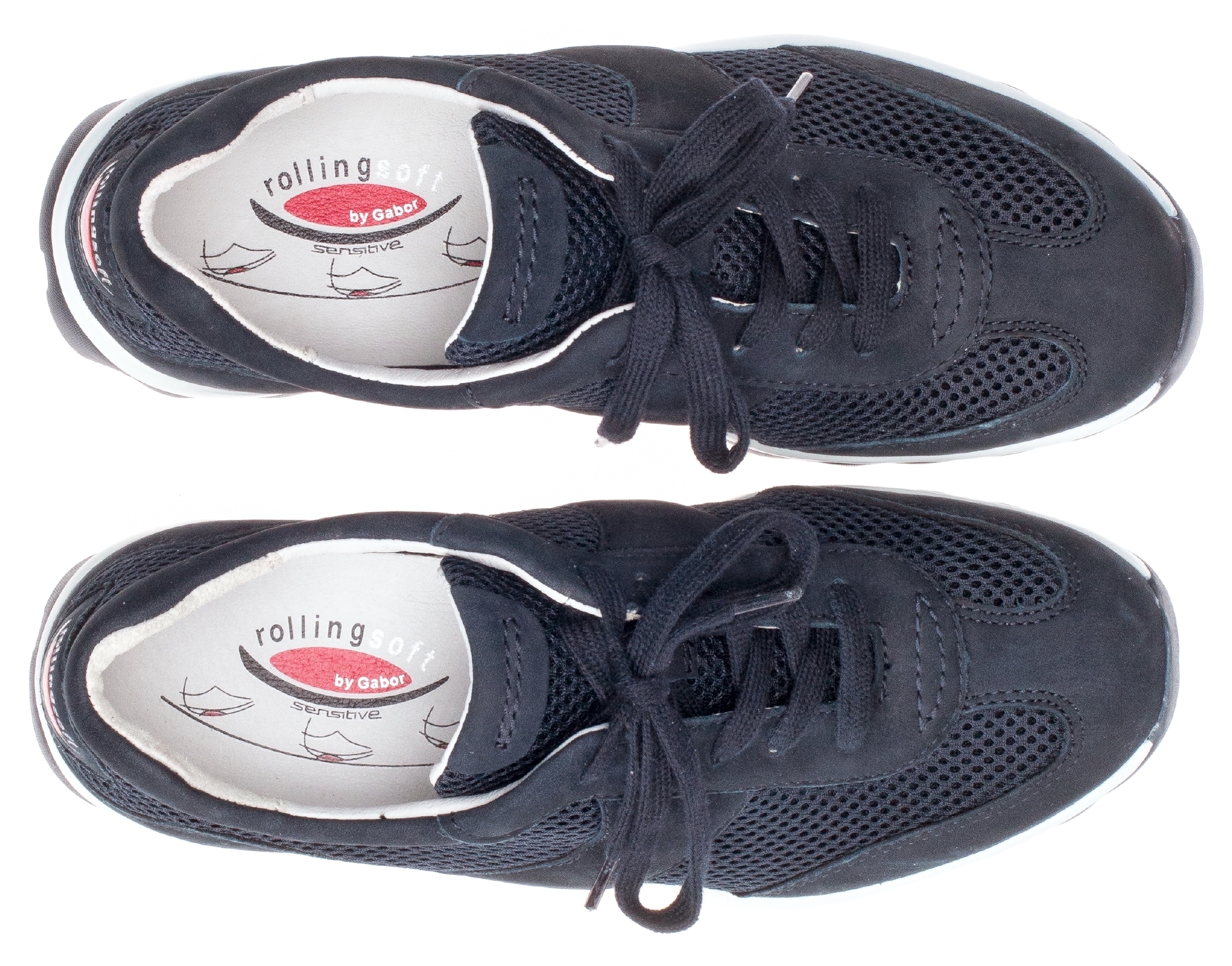 Gabor Rollingsoft Keilsneaker, mit Logo an der Ferse, Freizeitschuh, Halbschuh, Schnürschuh