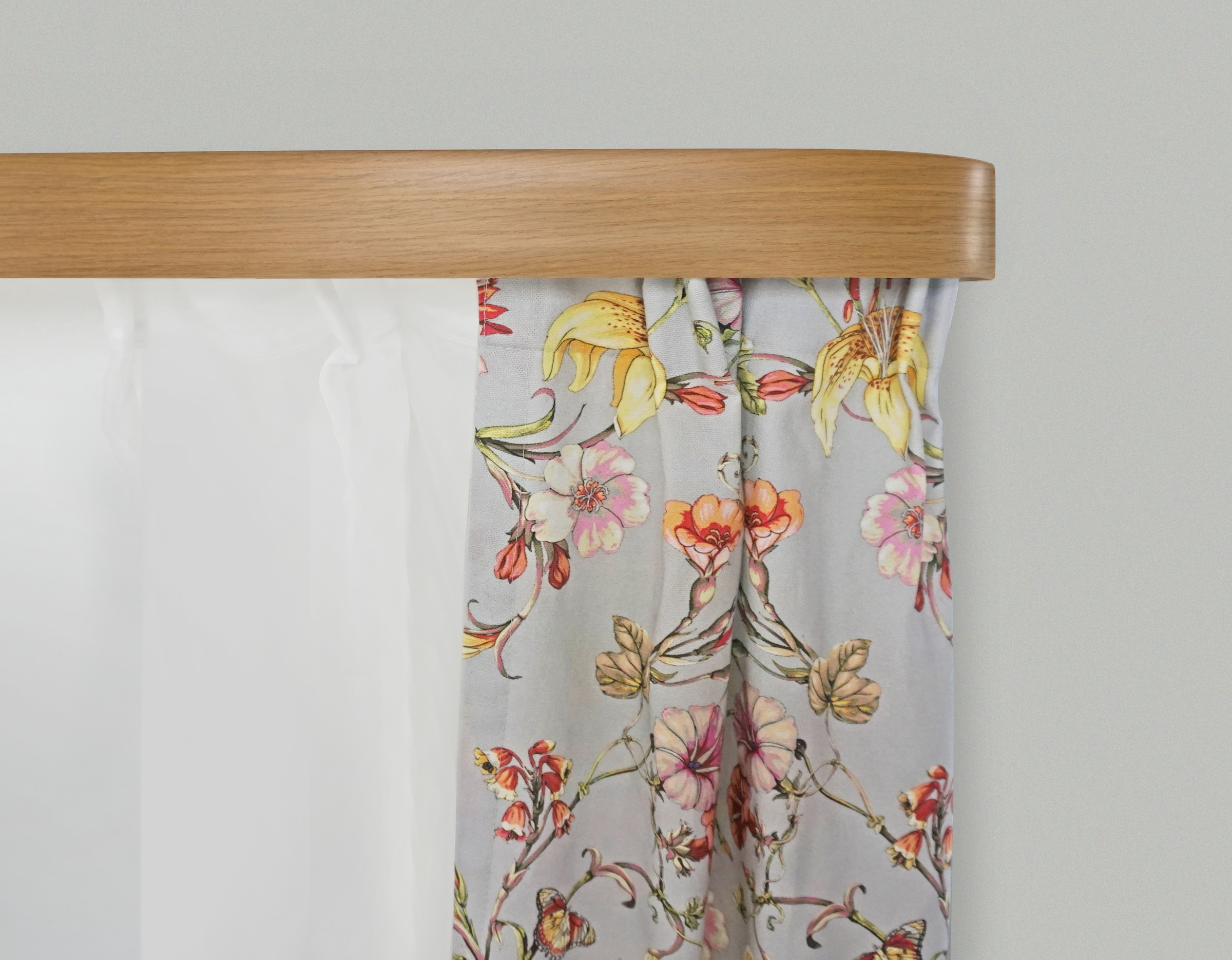 GARESA Schienensystem »Kunststoffschiene mit Blende« 3 läufig-läufig Wunschmasslänge seitlich mit 2 Rundbögen (kein Spalt zwischen Vorhang und Wand!)