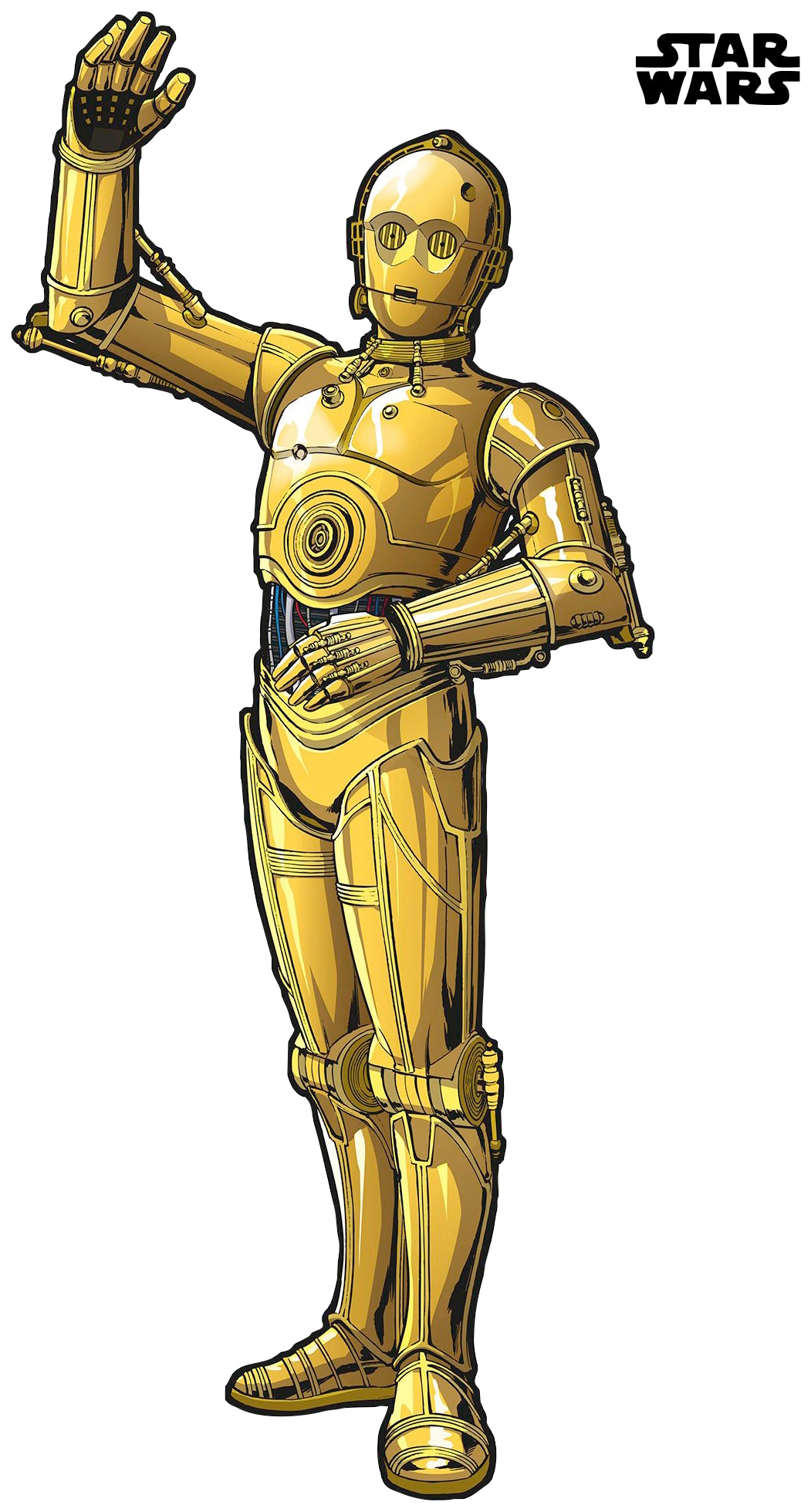 »Star Wars XXL cm (Breite Höhe), x selbstklebendes C-3PO«, 127x200 bedruckt-Comic-Retro, auf Komar Vliestapete Vlies Entdecke