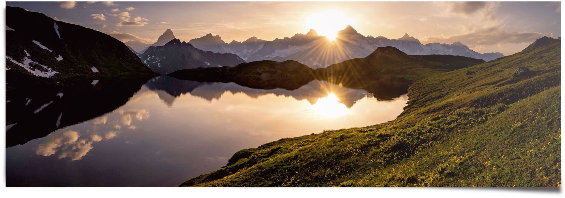 Image of Reinders! Poster »Bergsee Sonnenuntergang«, (1 St.) bei Ackermann Versand Schweiz