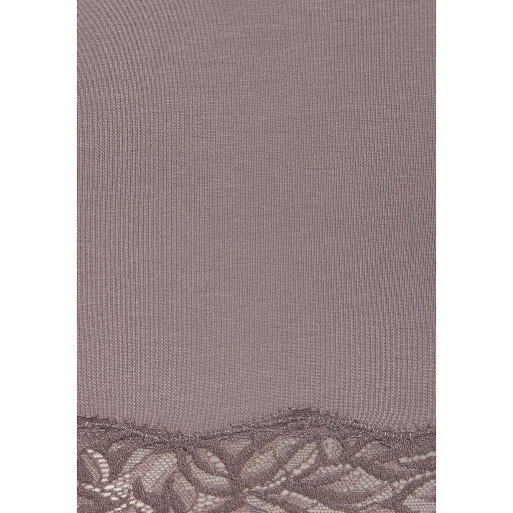 LASCANA Unterhemd, (2 St.), mit floraler Spitze
