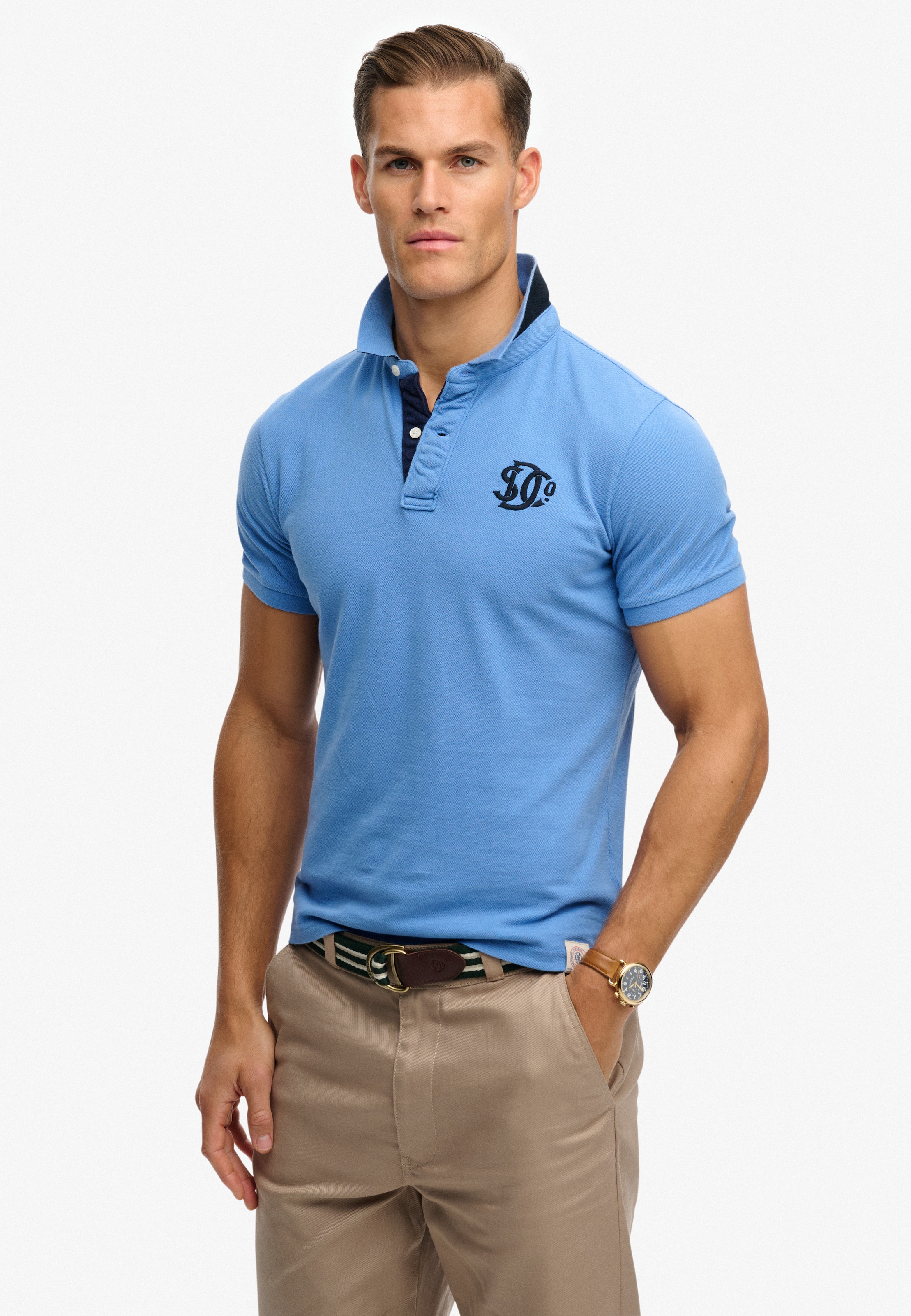 Superdry Poloshirt »PIQUE MONOGRAM POLO« Baumwolle, relaxed fit