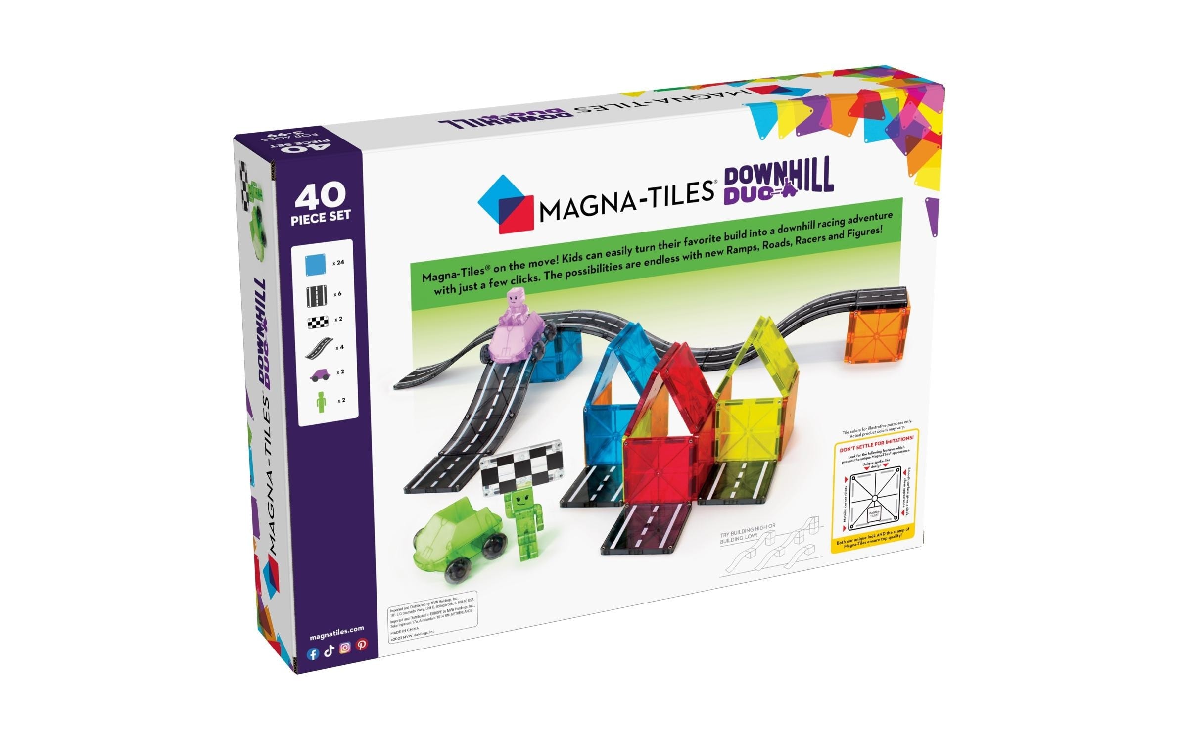 Autorennbahn »Magna-Tiles Downhill Duo Set«