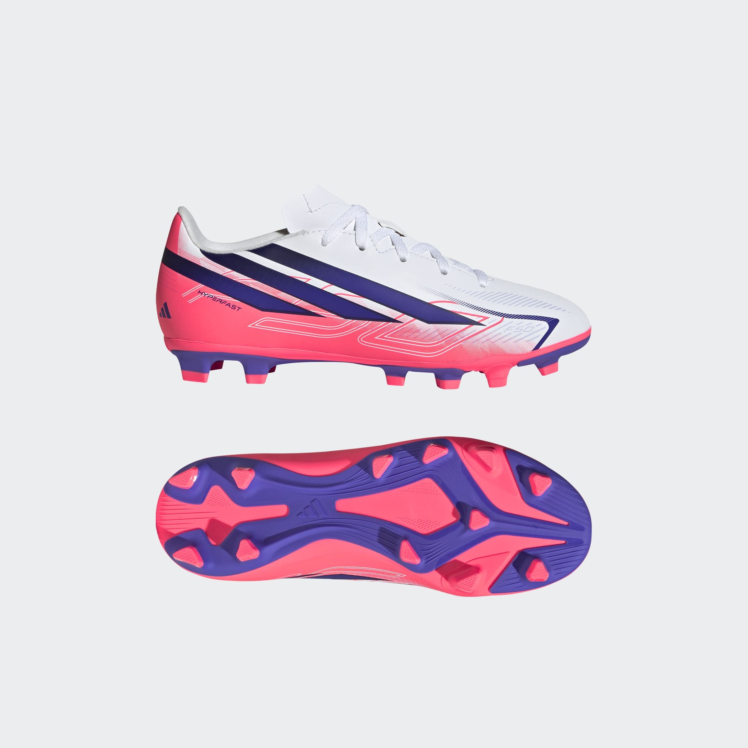 adidas Performance Chaussure de football »F50 HYPERFAST CLUB KIDS , FESTE BÖDEN/GEMISCHTE BÖDEN«  adapté à de nombreux types de sols, pour adolescents et enfants