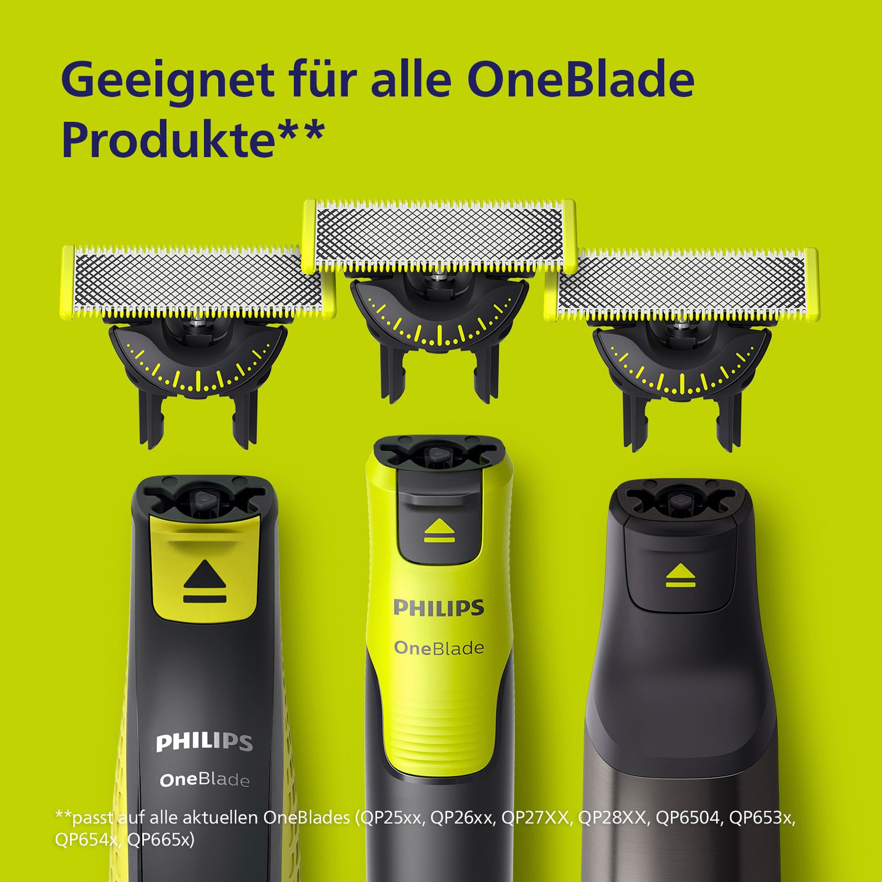 Philips Ciseaux de rechange »OneBlade 360« nass und trocken einsetzbar, hält bis zu 4 Monate