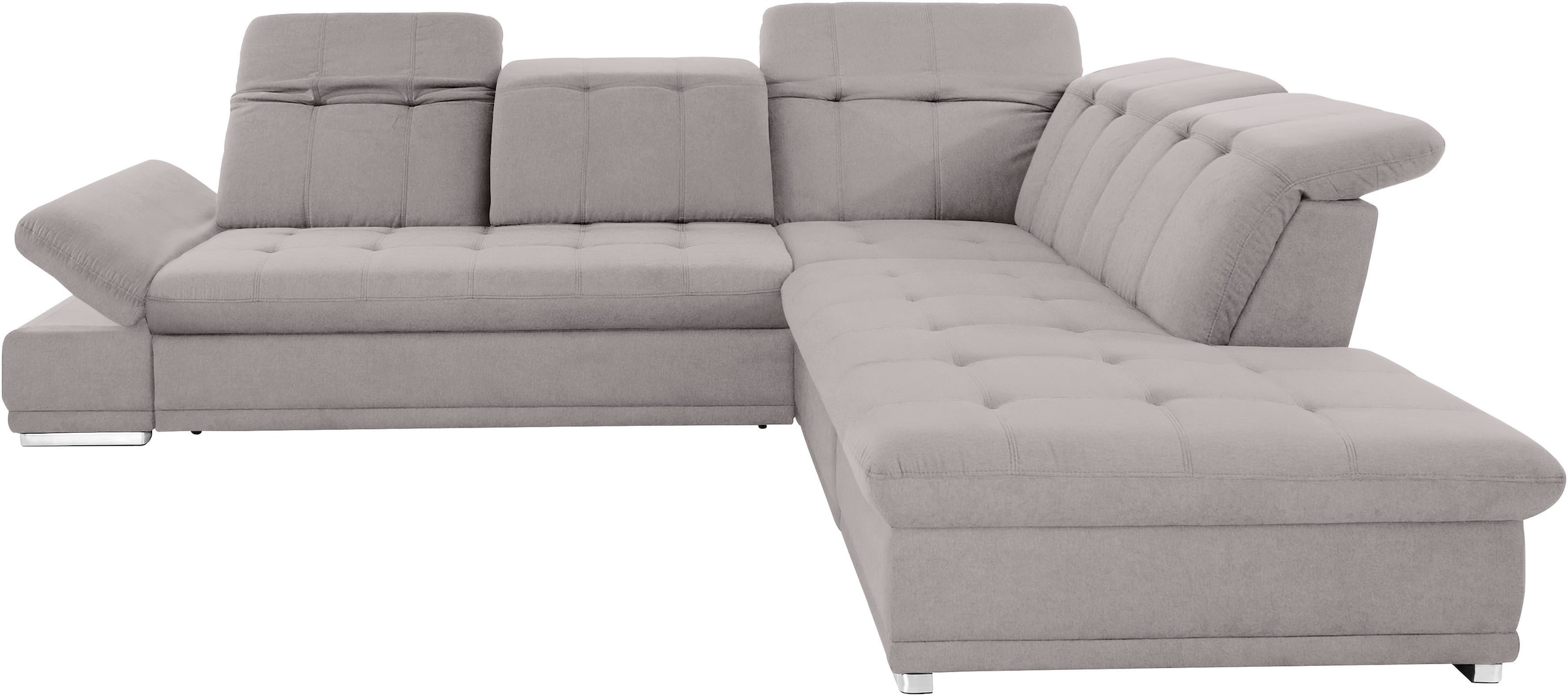 COTTA Ecksofa »Holiday L-Form mit Sitztiefen-, Armteil- und Kopfteilverstellung«, wahlweise mit Bettfunktion & Bettkasten