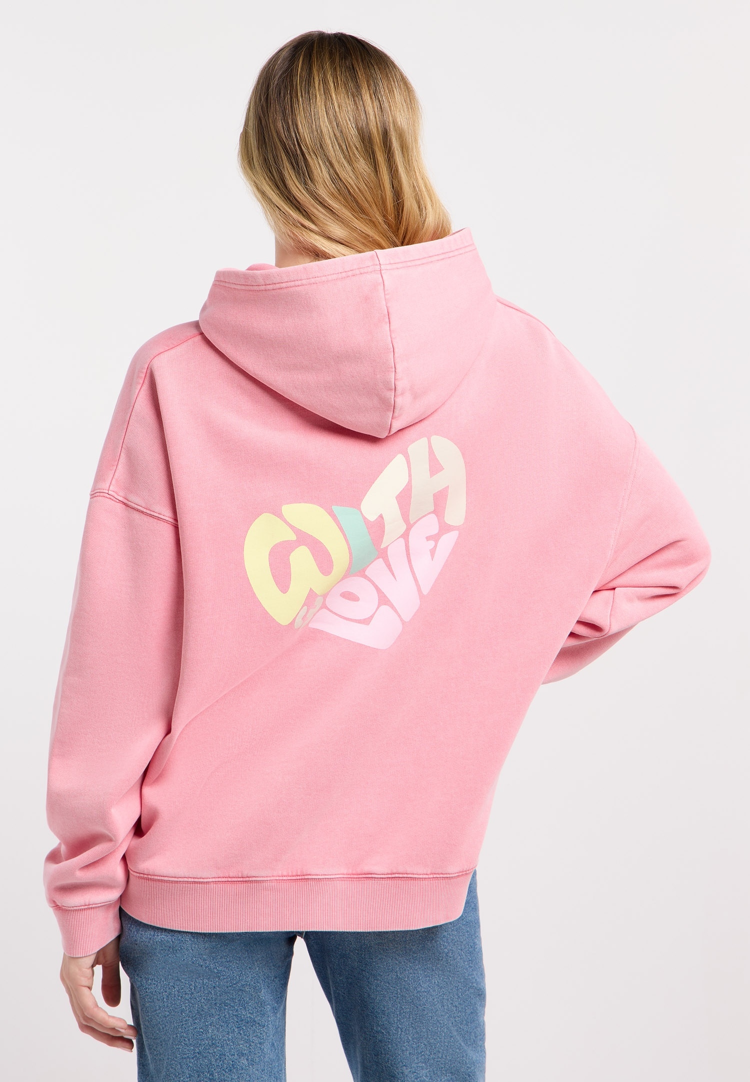 Ragwear Sweat à capuche »GERMMA PP«, Oversized mit Kängurutasche, Kapuze und Herz-Rückenprint
