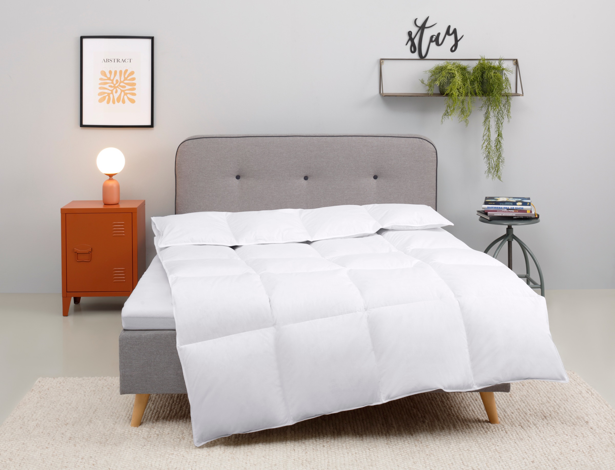 Image of GOODproduct Daunenbettdecke "Covino, Bettdecke 135x200 cm, 155x220 cm" normal Füllung 60% Daunen & 40% Federn 1 Stk. tlg. Bettdecke Sommer, Winter, Made in Germany