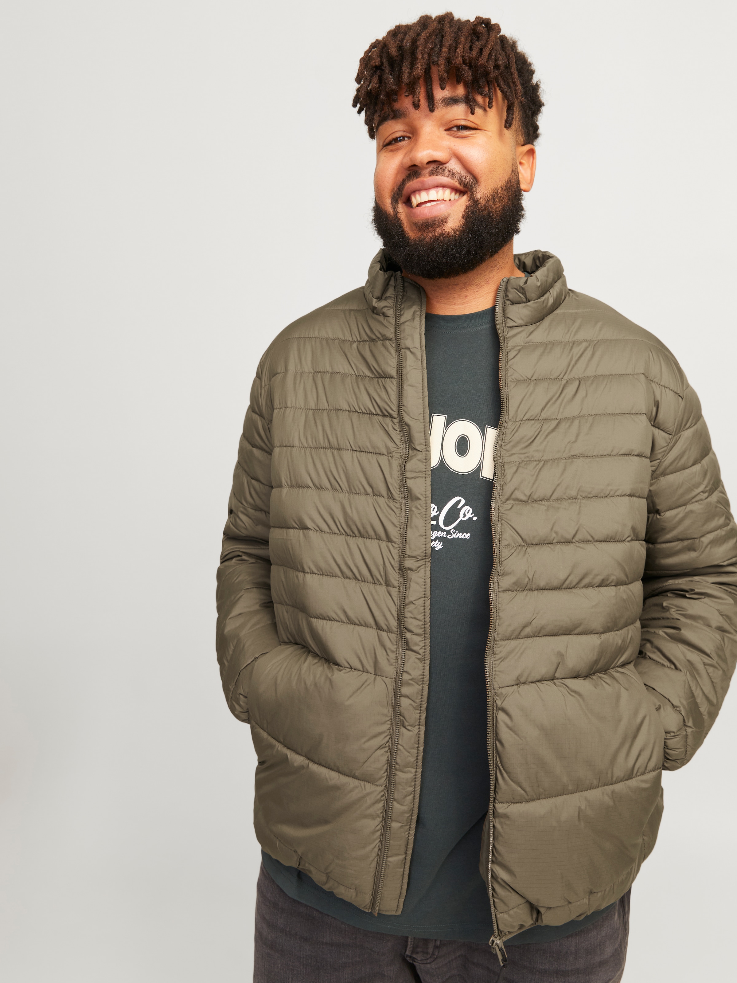 Jack & Jones PlusSize Outdoorjacke »JJESTATE PACKABLE PUFFER COLLAR NOOS PLS«, ohne Kapuze