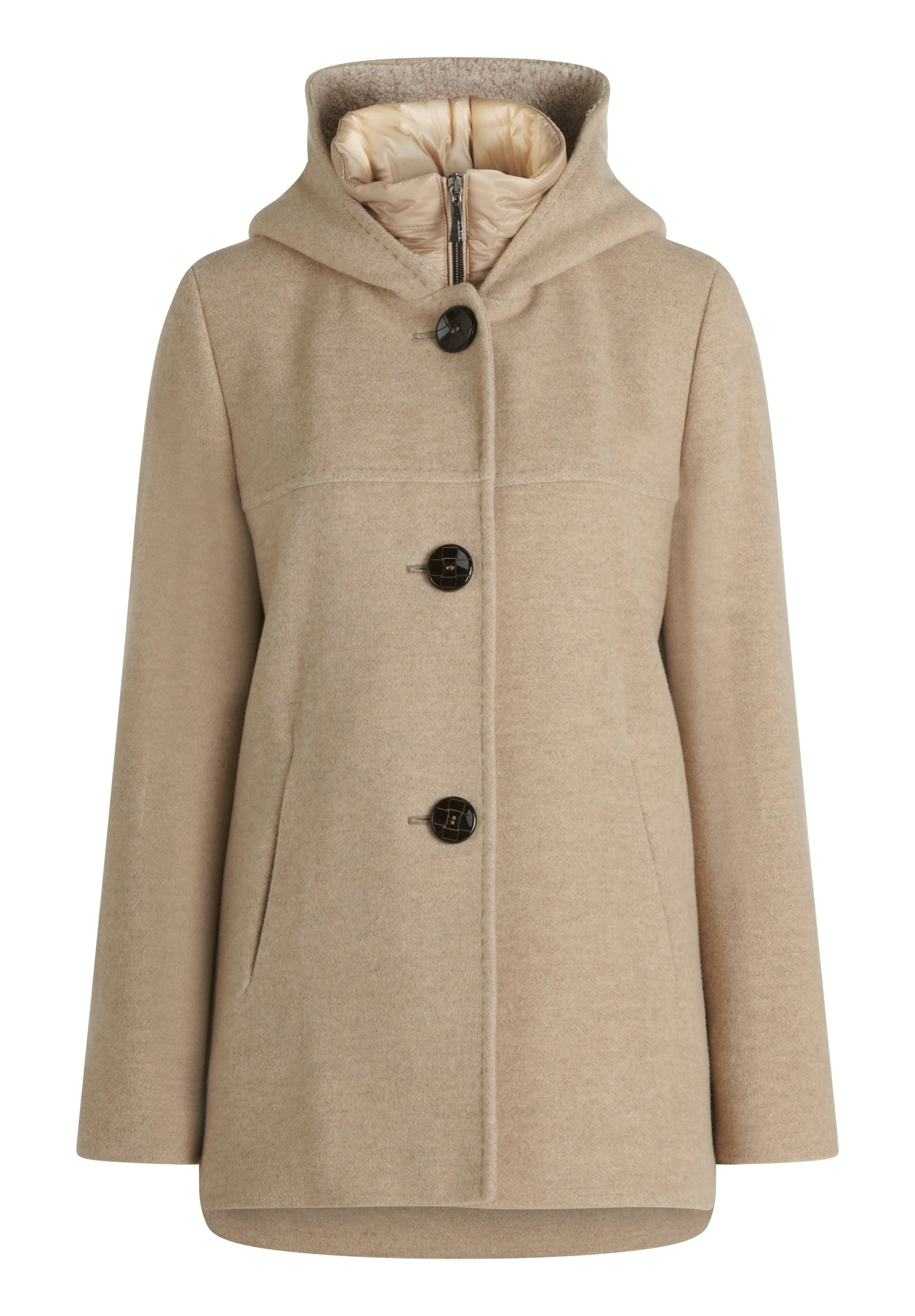 Gil Bret Fleecejacke mit Kapuze Fleecemantel mit Wolle und Kapuze