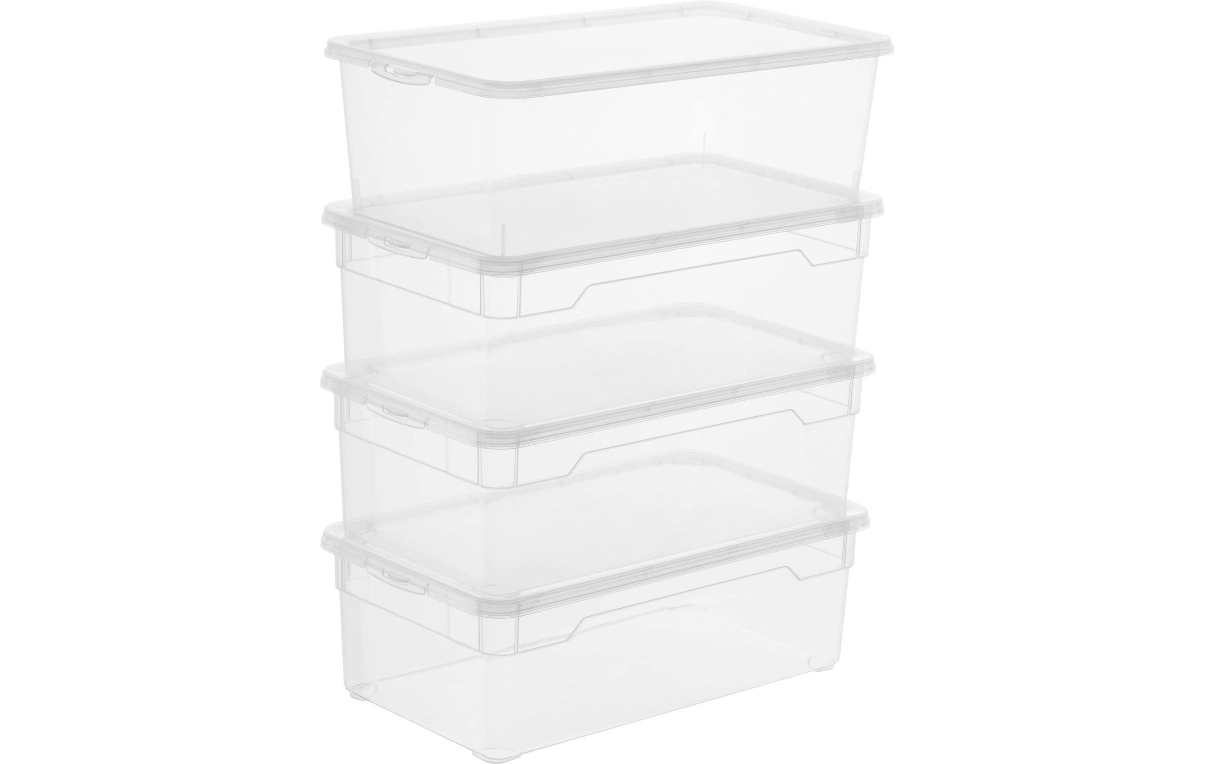 ROTHO Aufbewahrungsbox »Lady Shoe Transparent, 4 tlg.«, (4 St.)
