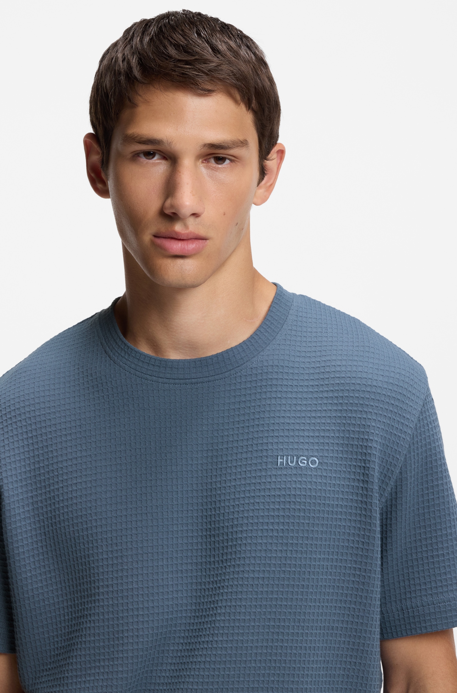 HUGO Underwear T-Shirt »,Austin T-Shirt« Waffelstruktur und Logo-Stickerei