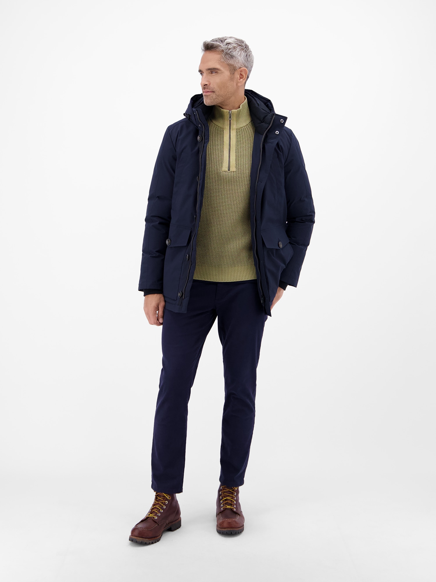 LERROS Pull en tricot »Herren Troyer in Strukturqualität«