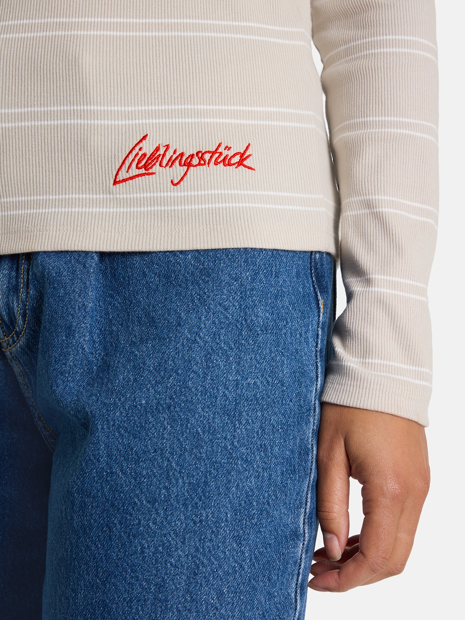 Lieblingsstück Langarmshirt »SinaL« mit Herzmotiv und Streifen