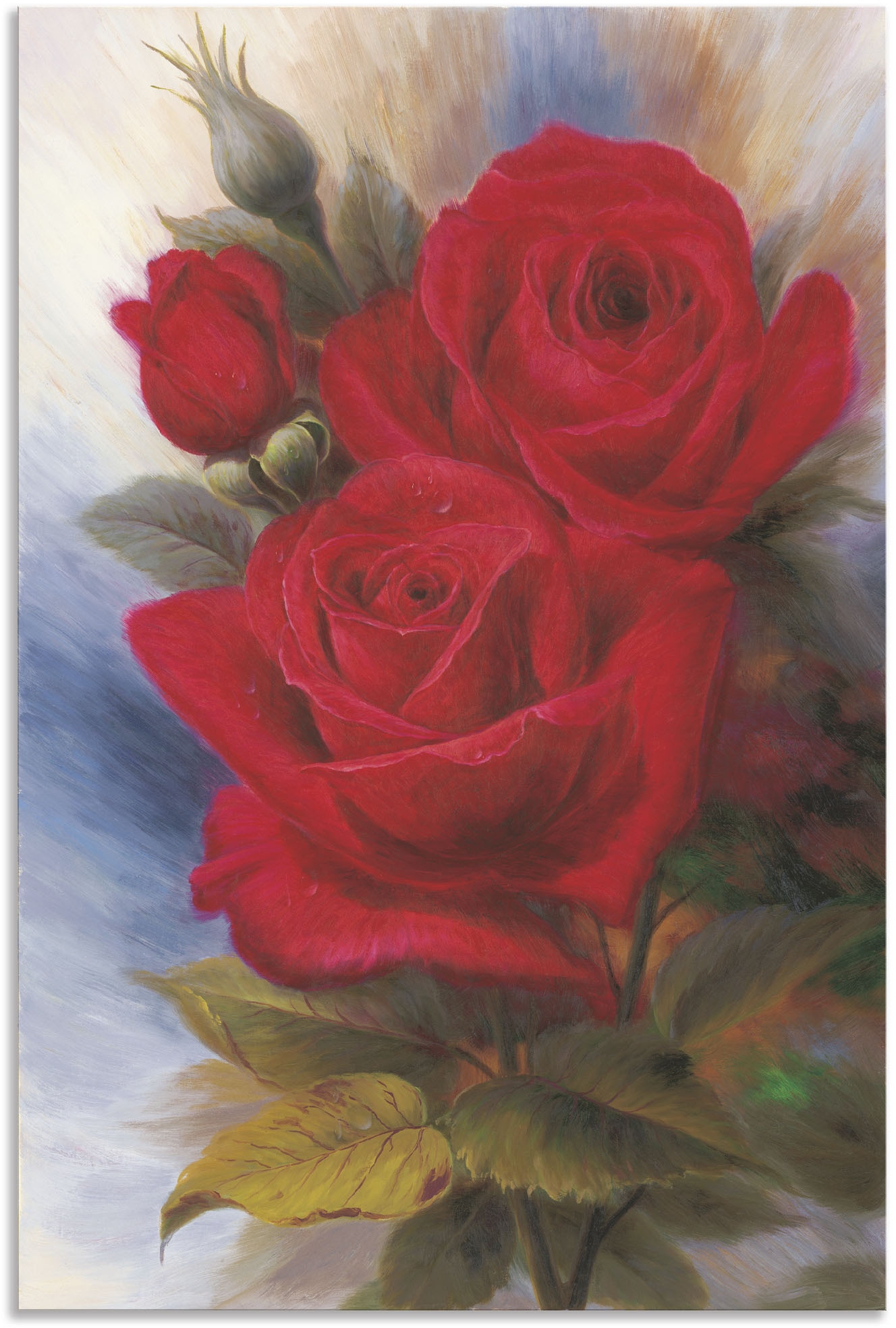 Artland Wandbild »Rote Rosen I«, Leinwandbild, oder Wandaufkleber in St.), Poster jetzt kaufen Grössen Blumenbilder, versch. (1 als Alubild