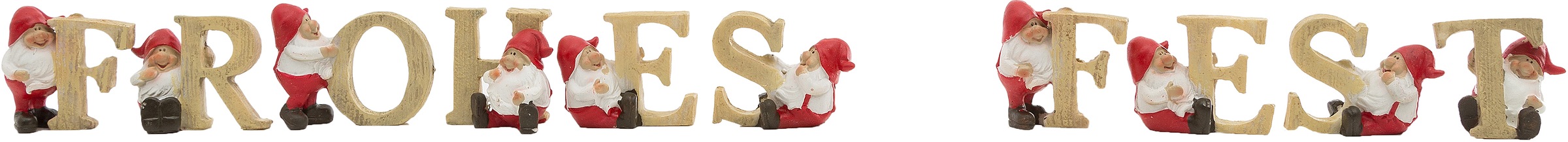 Image of Myflair Möbel & Accessoires Deko-Schriftzug "Weihnachtsdeko" " Frohes Fest", mit kleinen Weihnachtswichteln