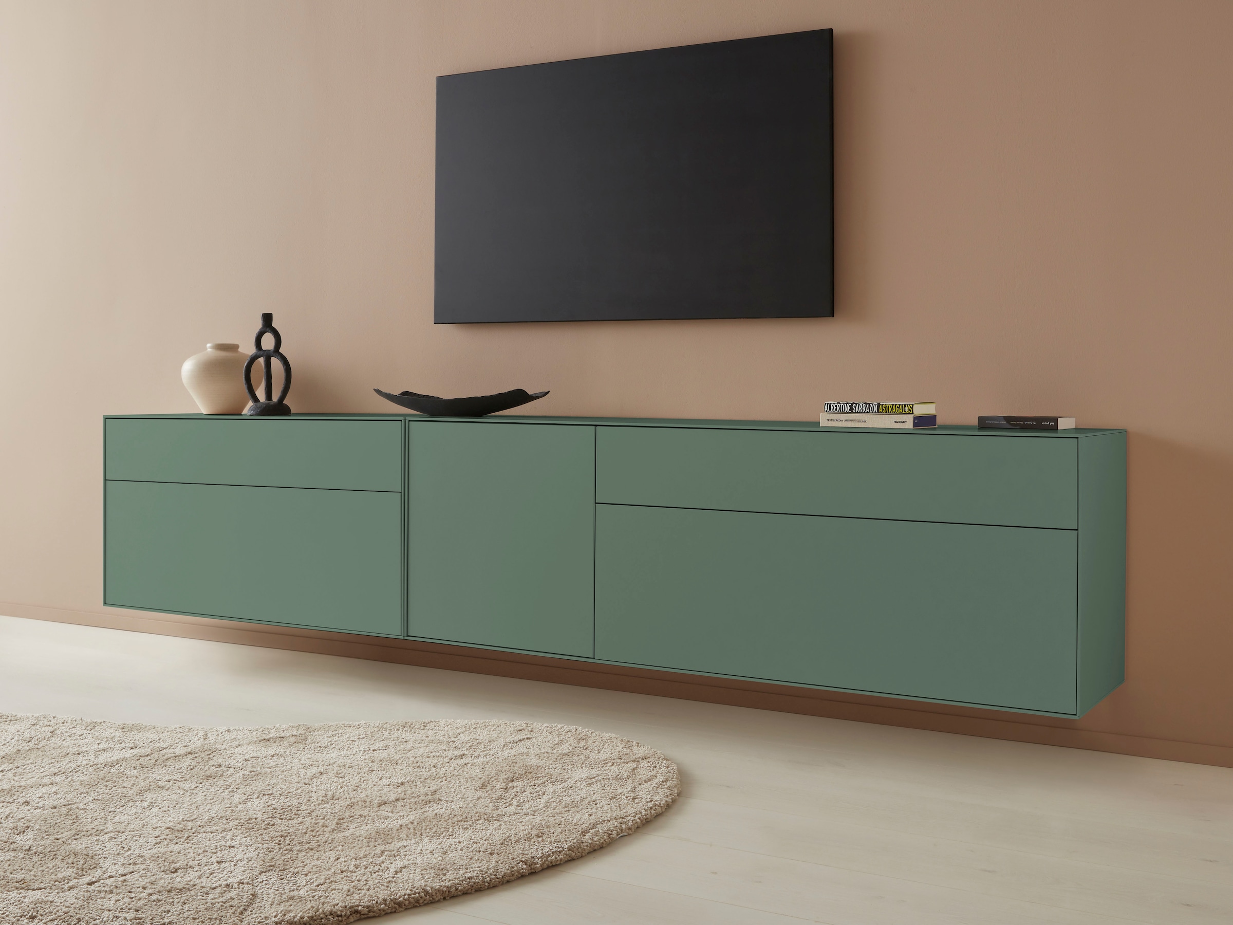 LeGer Home by Lena Gercke Lowboard »Essentials«, Breite: 112 cm, MDF lackiert, Push-to-open-Funktion