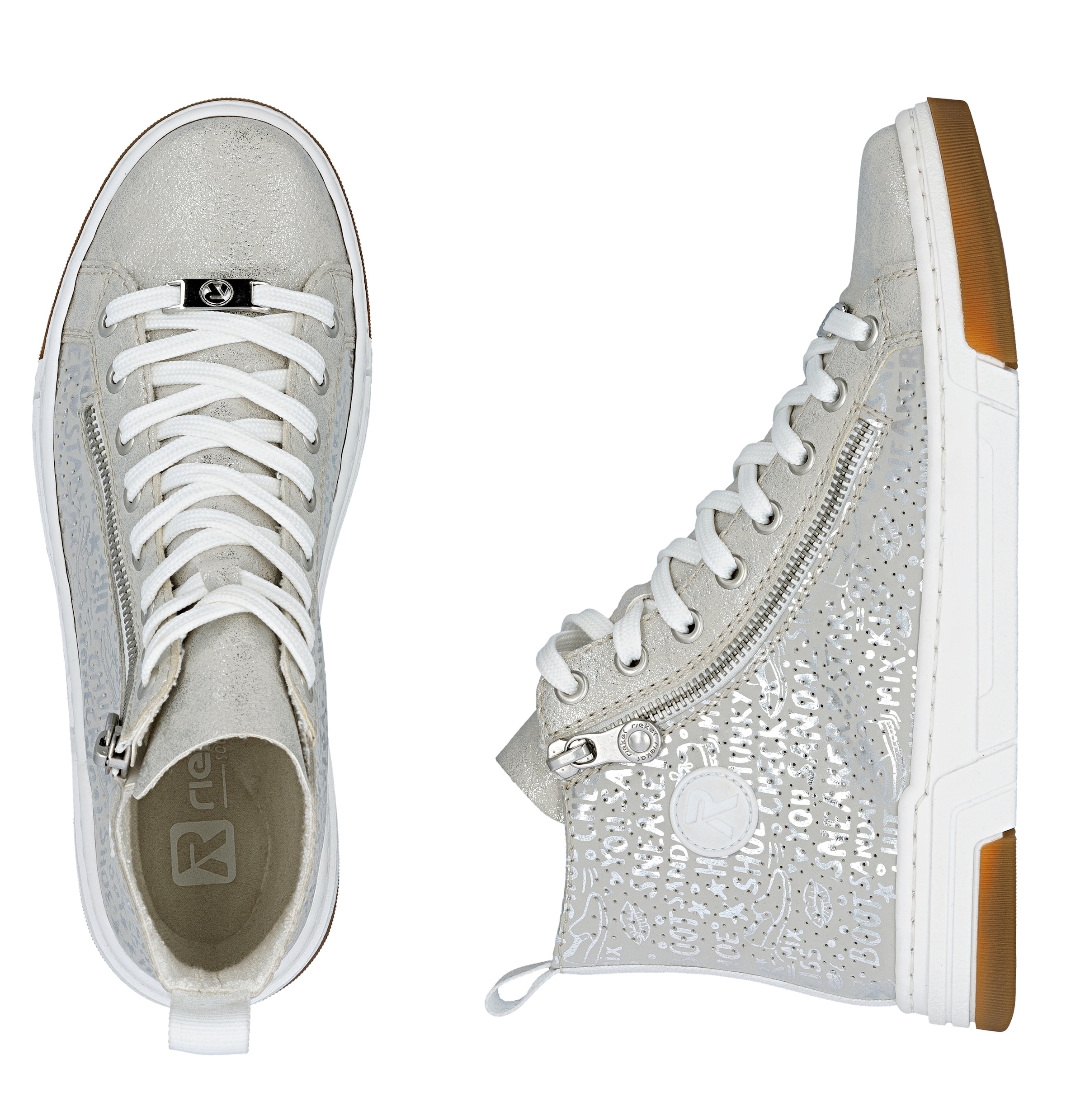 Rieker Sneakers  High Top-Sneaker, Freizeitschuh, Schnürschuh mit Plateausohle