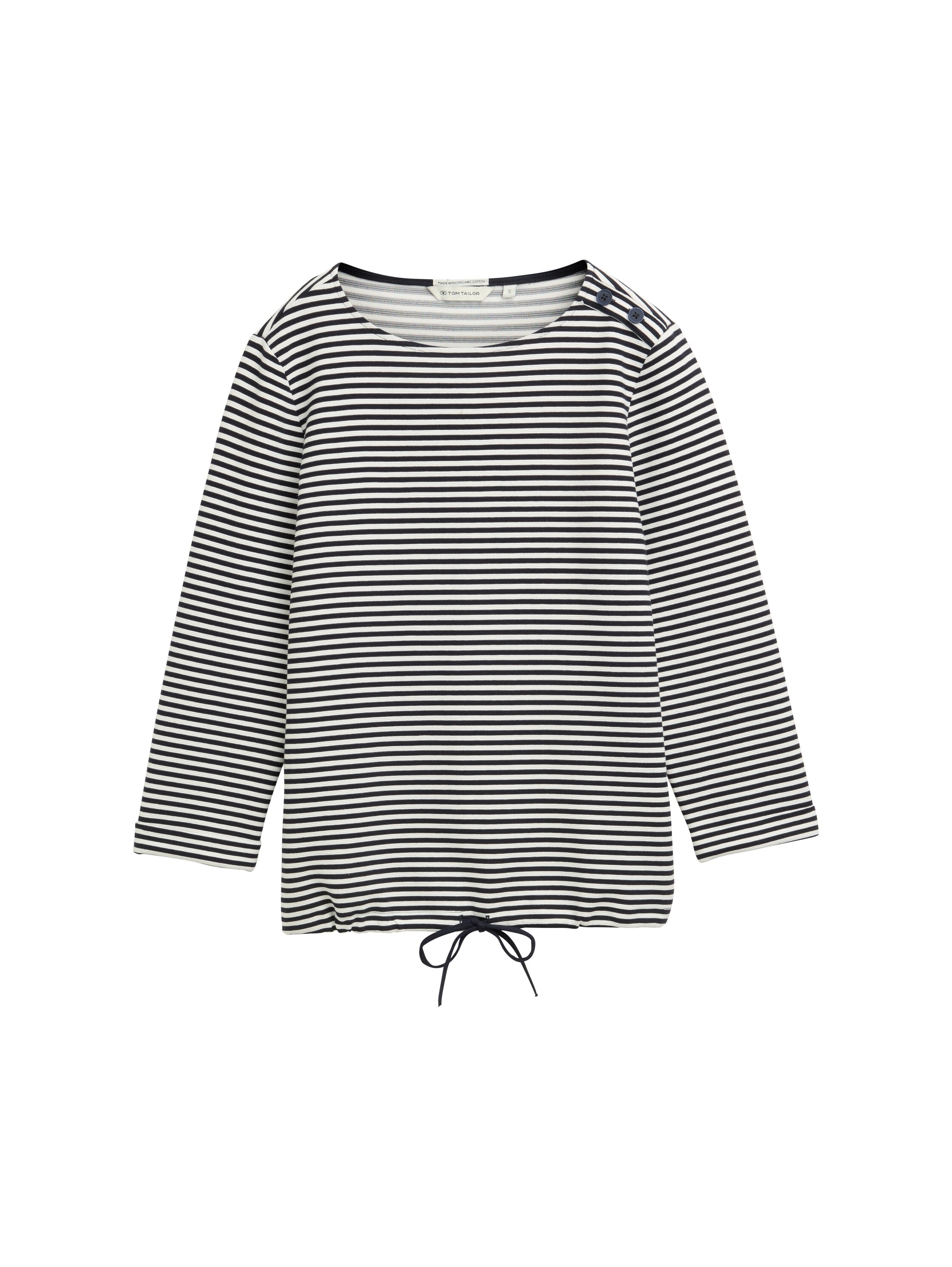 TOM TAILOR Langarmshirt, mit Knöpfen an der Schulter