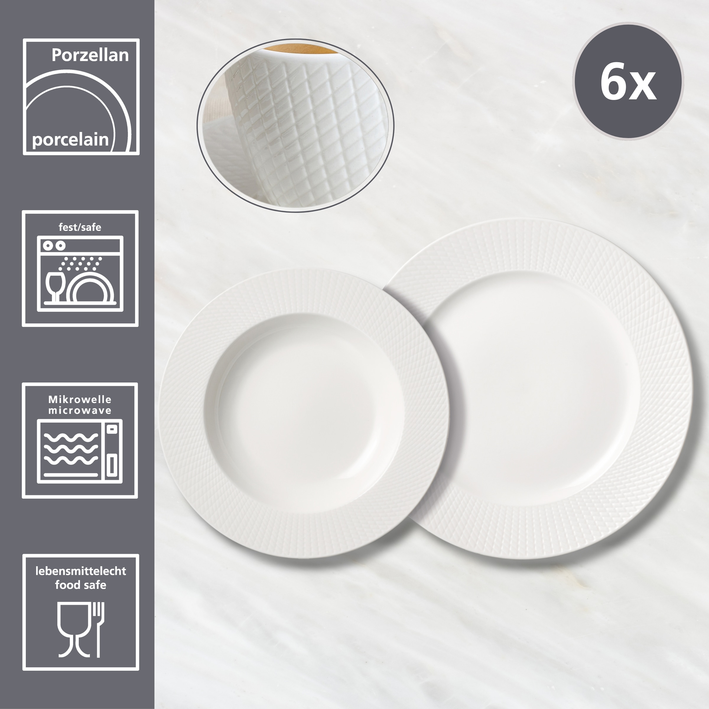 Ritzenhoff & Breker Service de table »Saphir« aus Porzellan für 6 Personen