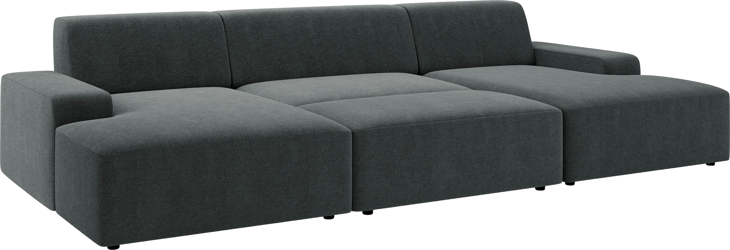 TRENDMANUFAKTUR Hocker »Wien, XXL Polsterhocker, passende Ergänzung zur Serie« in trendigem Cordstoff, grosszüge Breite von 112 cm